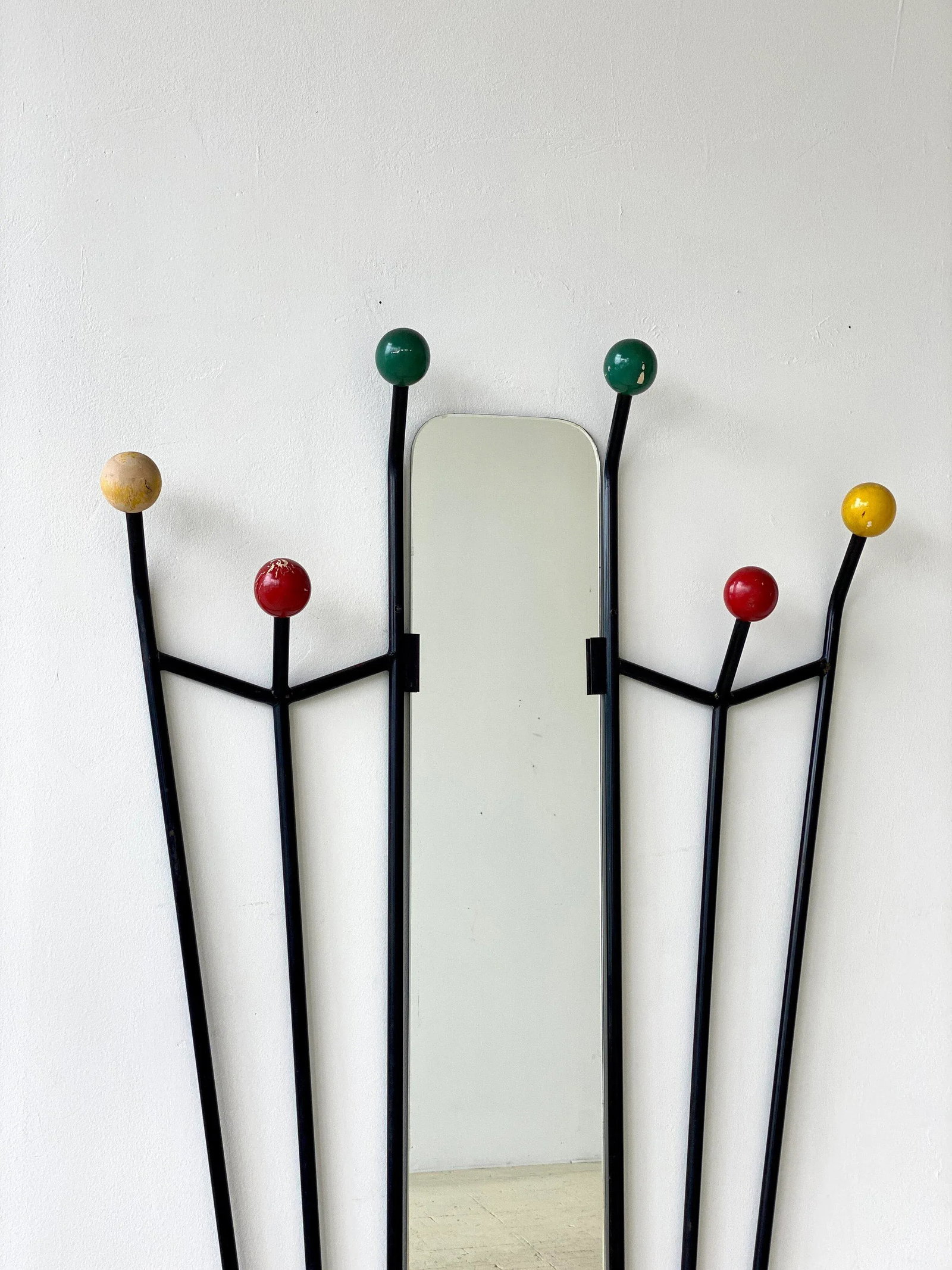 Vintage French Modern Foyer Tree With Mirror by Roger Feraud, Circa 1950s - 4
