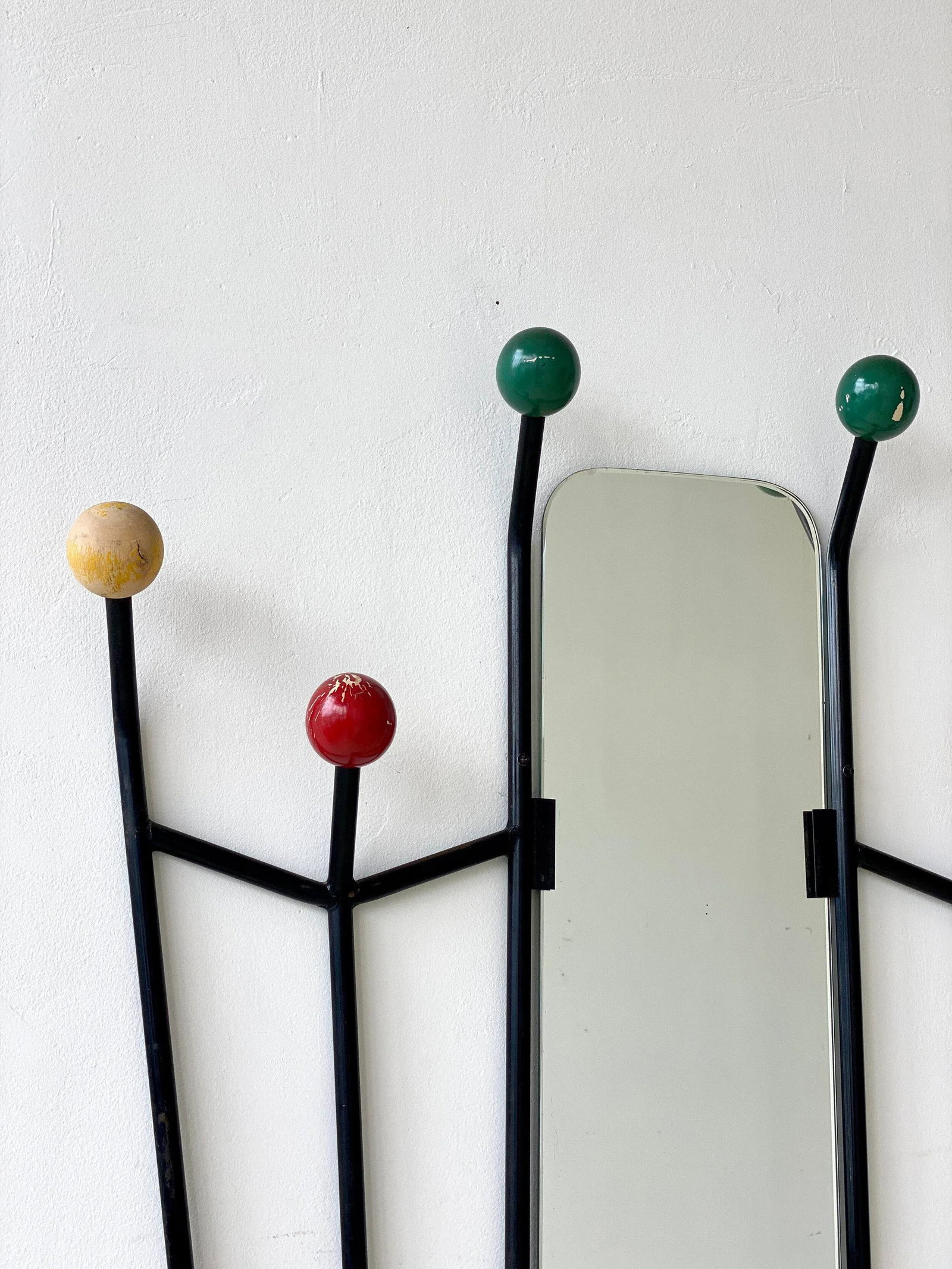 Vintage French Modern Foyer Tree With Mirror by Roger Feraud, Circa 1950s - 5