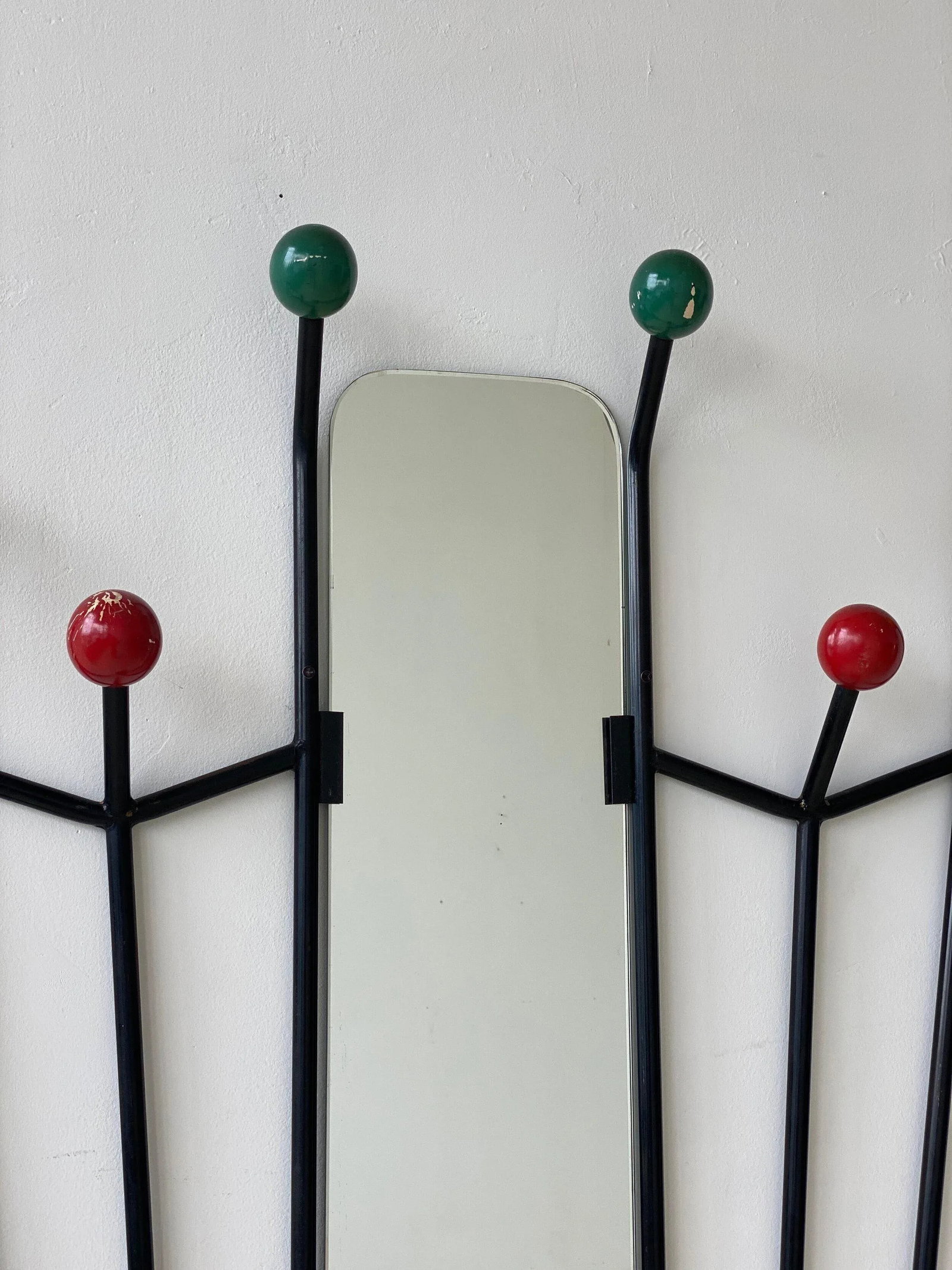 Vintage French Modern Foyer Tree With Mirror by Roger Feraud, Circa 1950s - 6