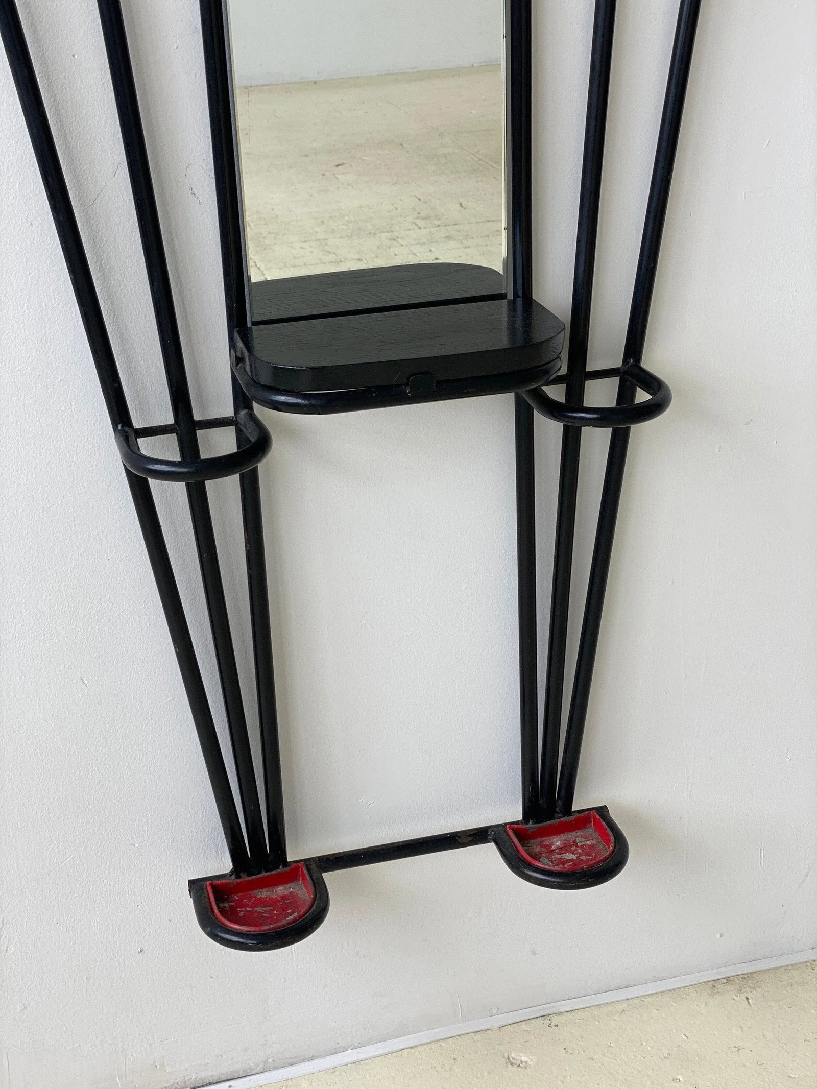 Vintage French Modern Foyer Tree With Mirror by Roger Feraud, Circa 1950s - 8