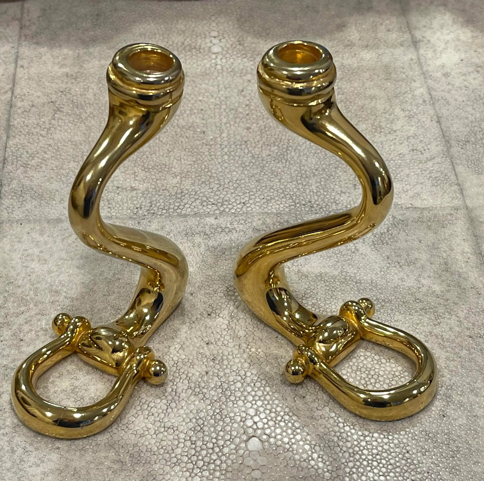 Gucci Vintage Horse Bit Candleholders - a Pair - 12