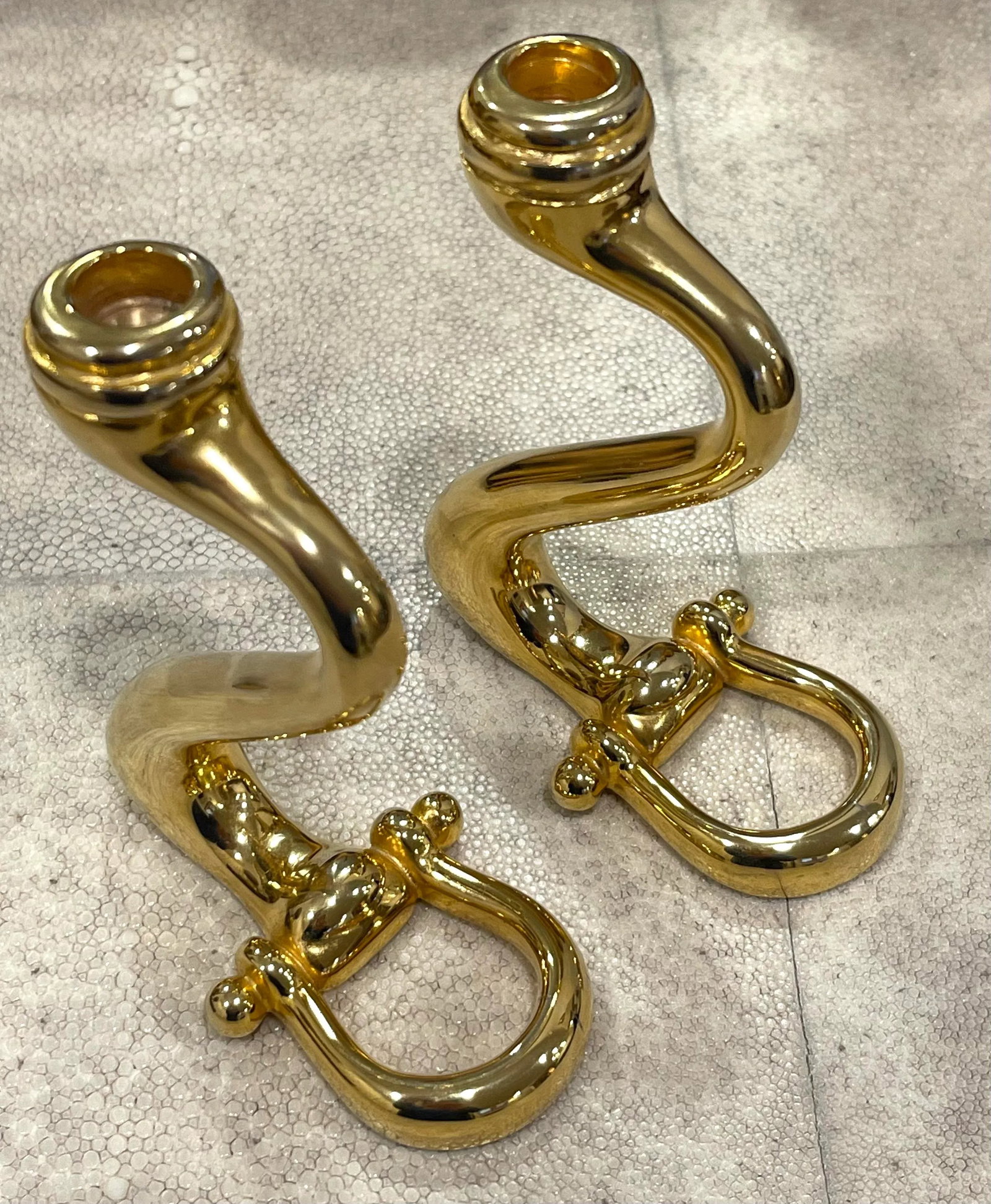 Gucci Vintage Horse Bit Candleholders - a Pair - 2