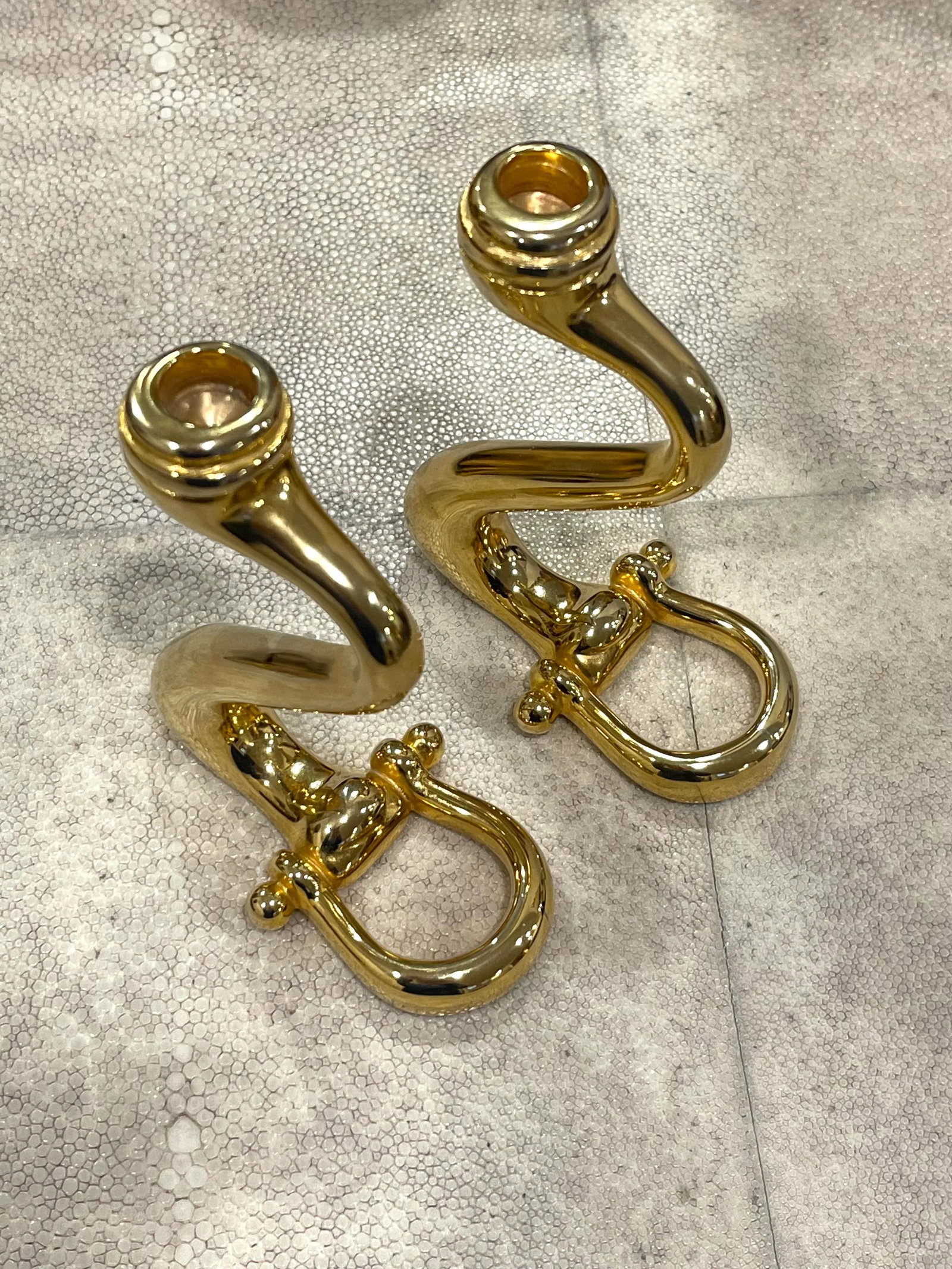 Gucci Vintage Horse Bit Candleholders - a Pair - 9