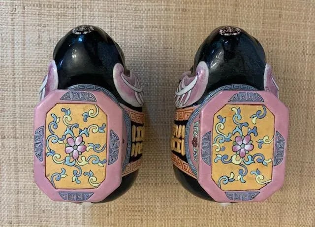 Maitland Smith Elephant Ceramic Plant Stands - a Pair - 5