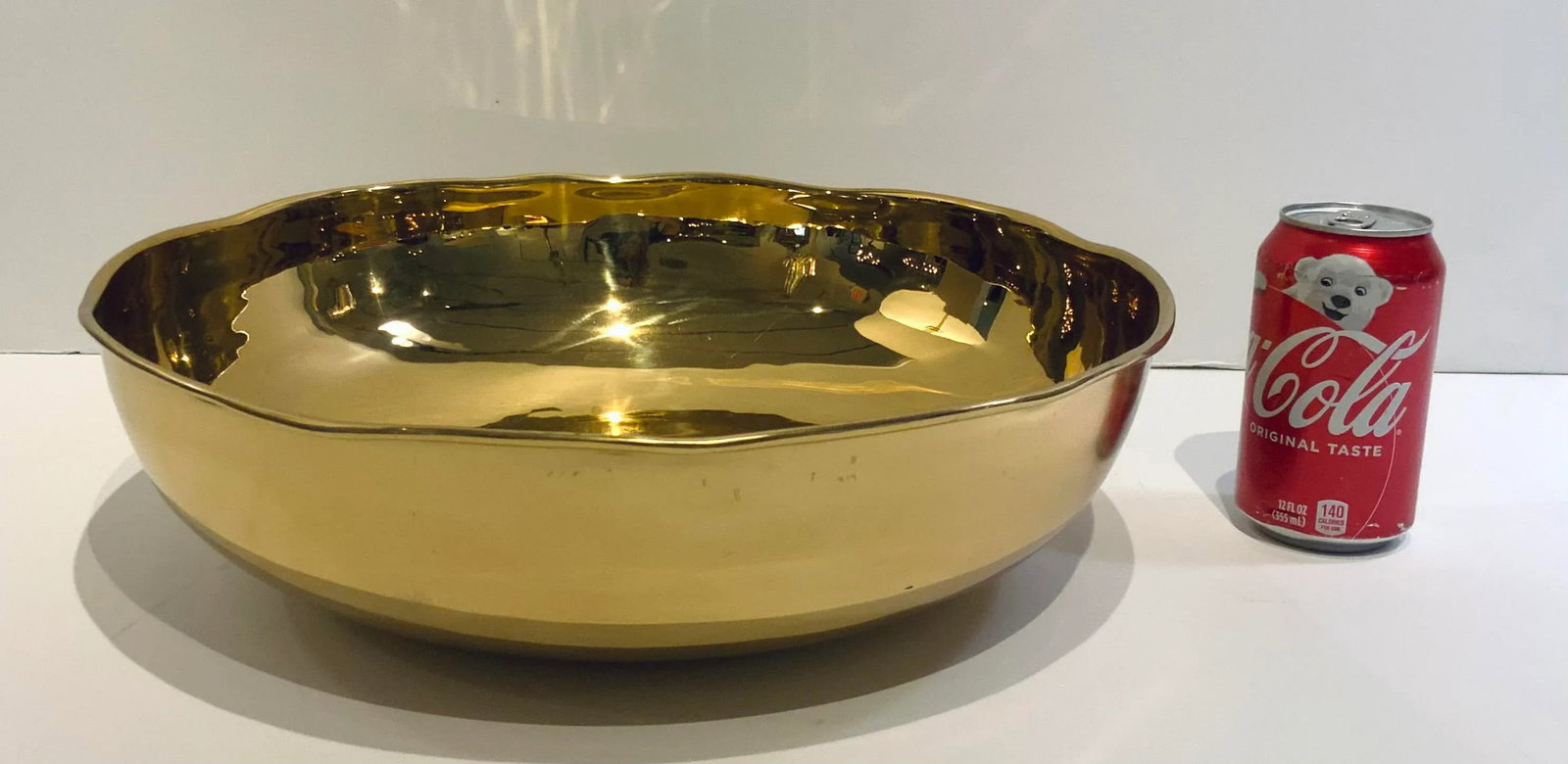 J. Bilhuber for Henredon. Large Hand Spun Brass Bowl - 4