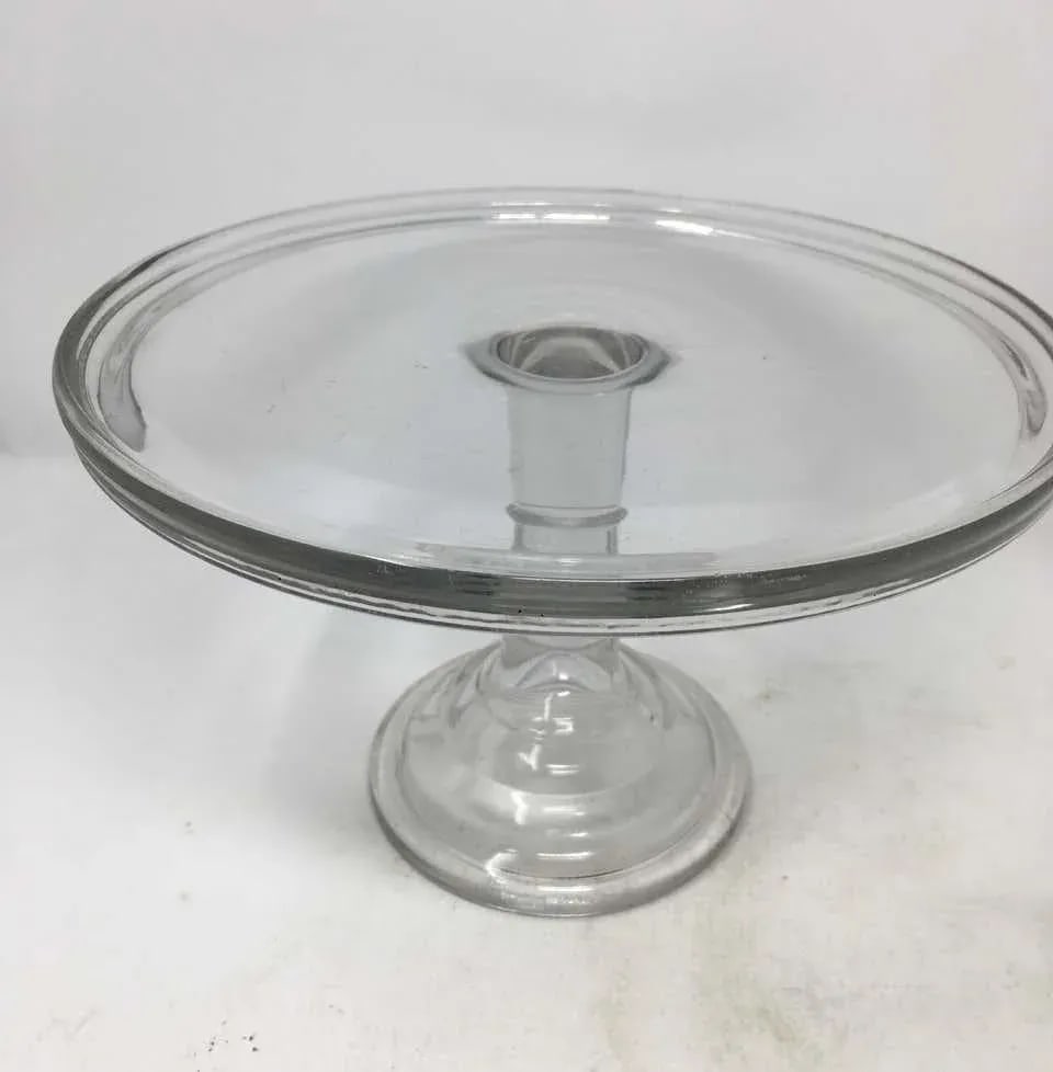 Antique Pedestal Glass Cake Patisserie Stand - 3