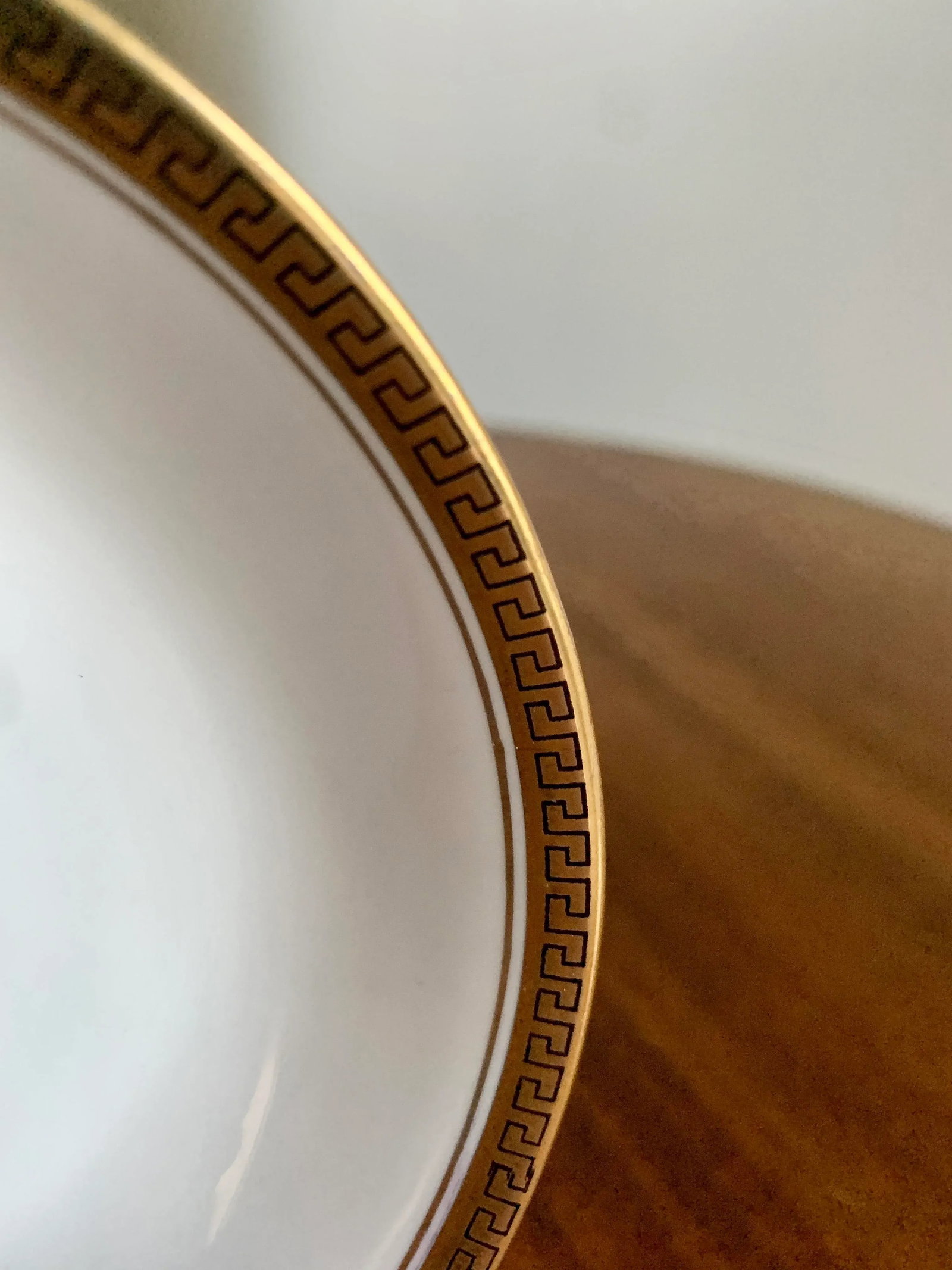 Antique German Greek Key Rimmed Berry Bowls by Kpm, 1920s - 5