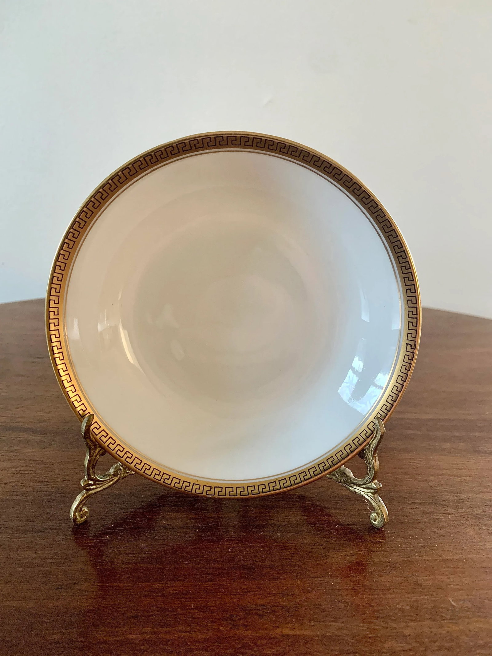 Antique German Greek Key Rimmed Berry Bowls by Kpm, 1920s - 6