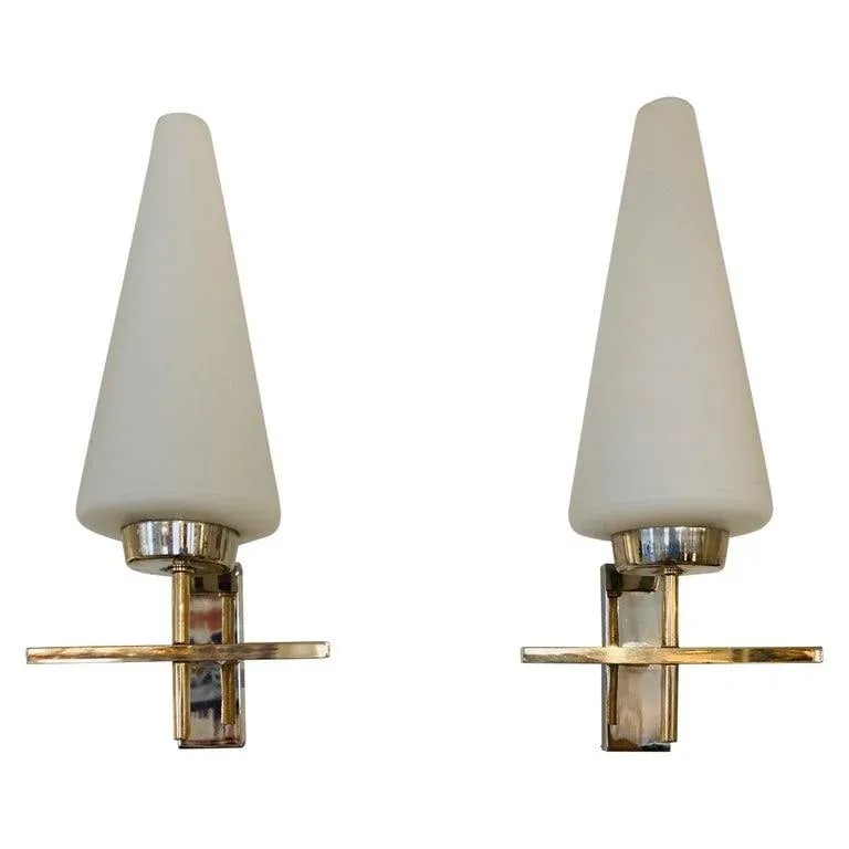 Pair of French 1970s Lunel Wall Lights - 13
