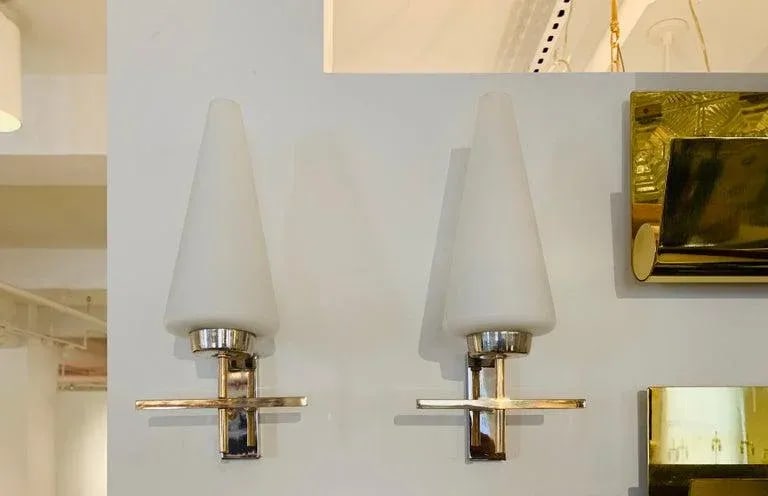 Pair of French 1970s Lunel Wall Lights - 3