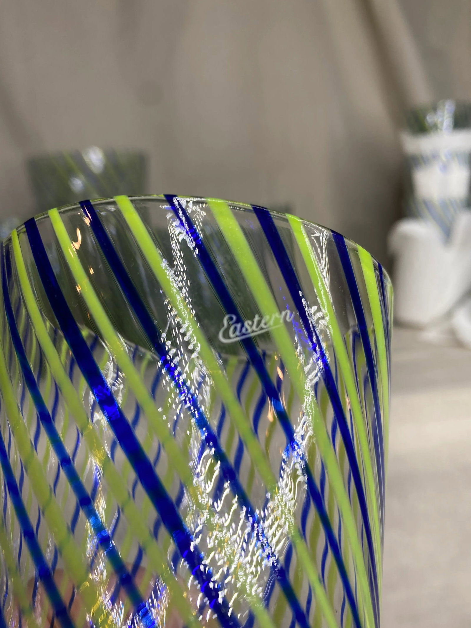 Late 20th Century Hand-Blown Glasses- Set of 10 - 4