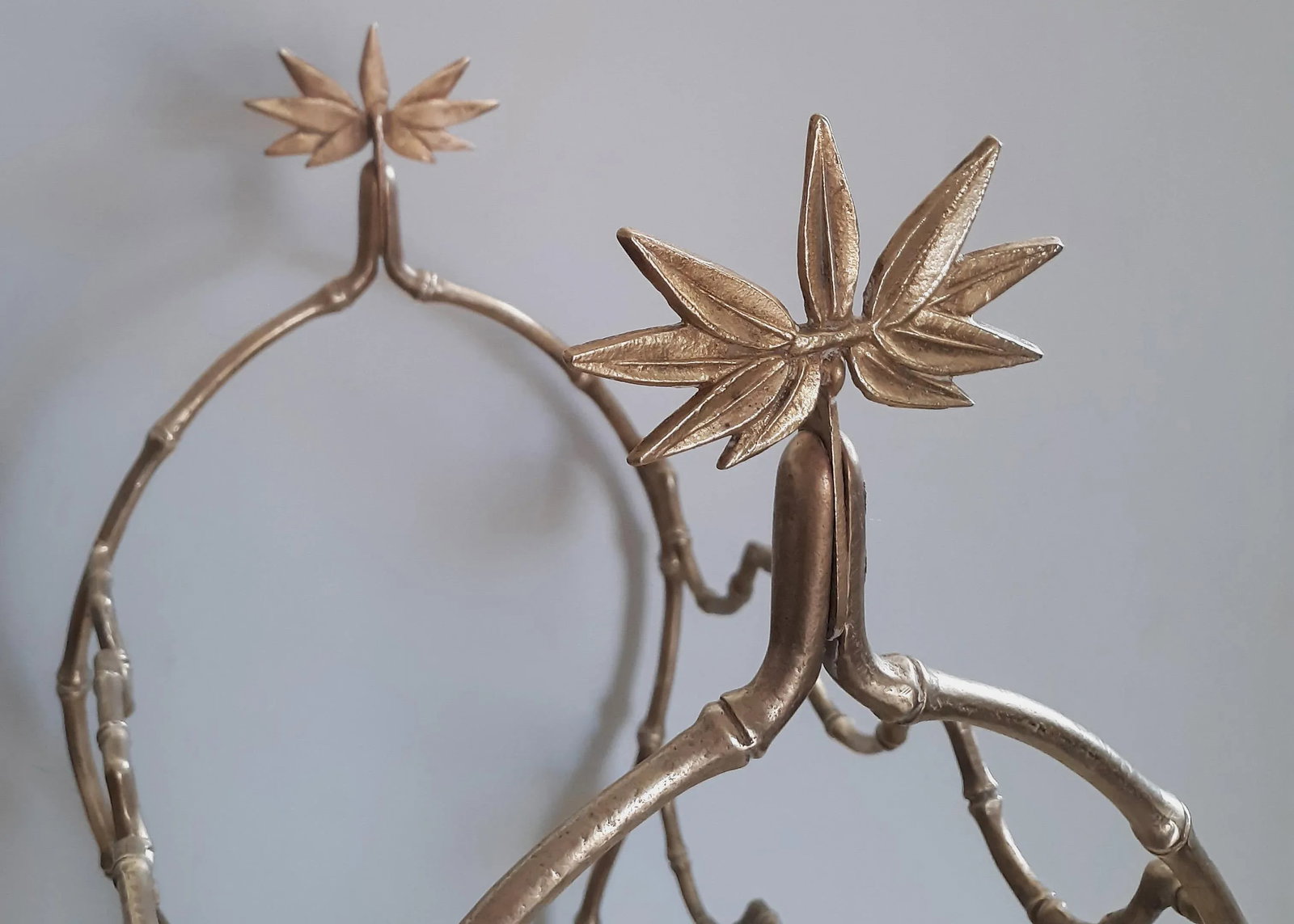 1950s Maison Bagues France Gilt Bronze Faux Bamboo Wine Rack - 5