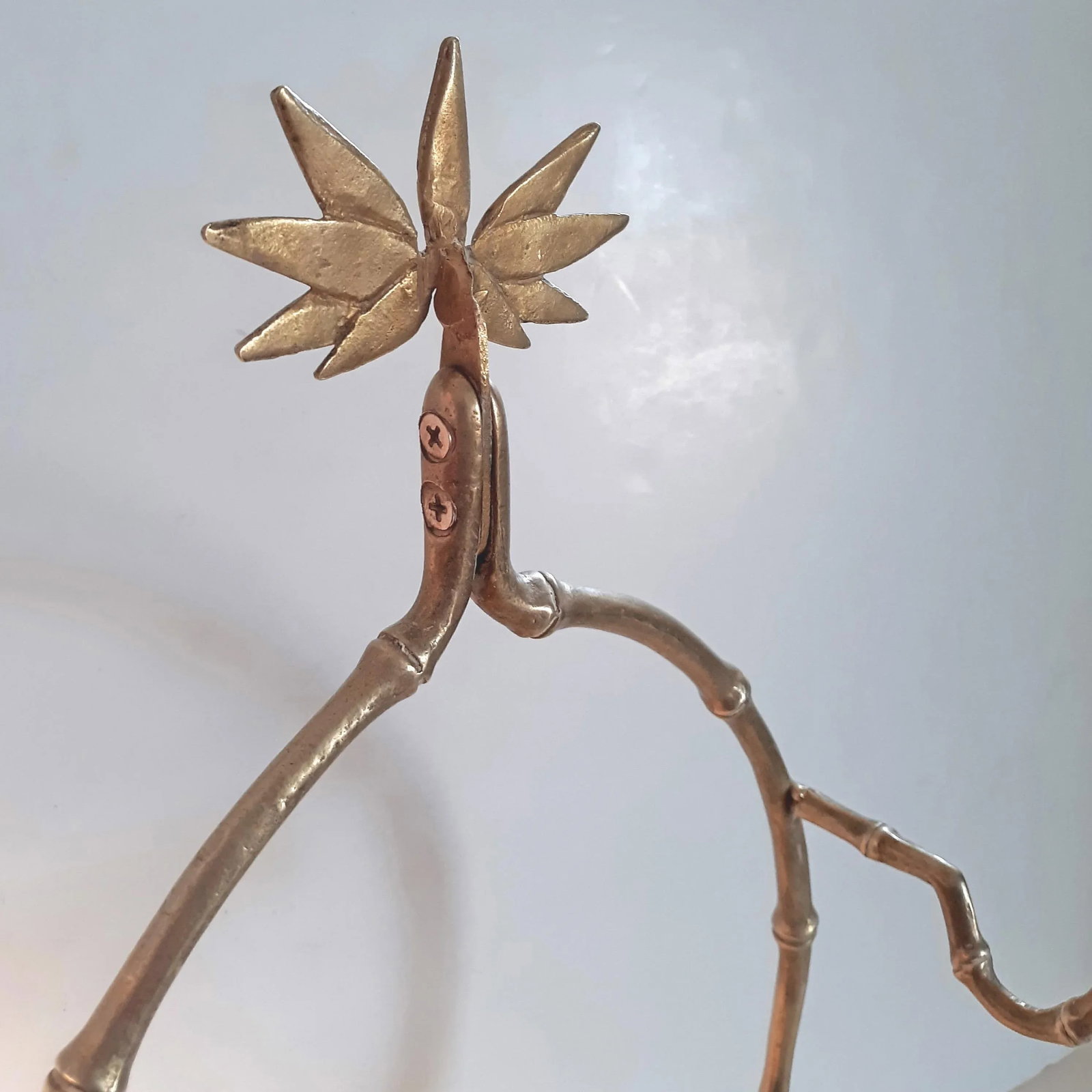 1950s Maison Bagues France Gilt Bronze Faux Bamboo Wine Rack - 6