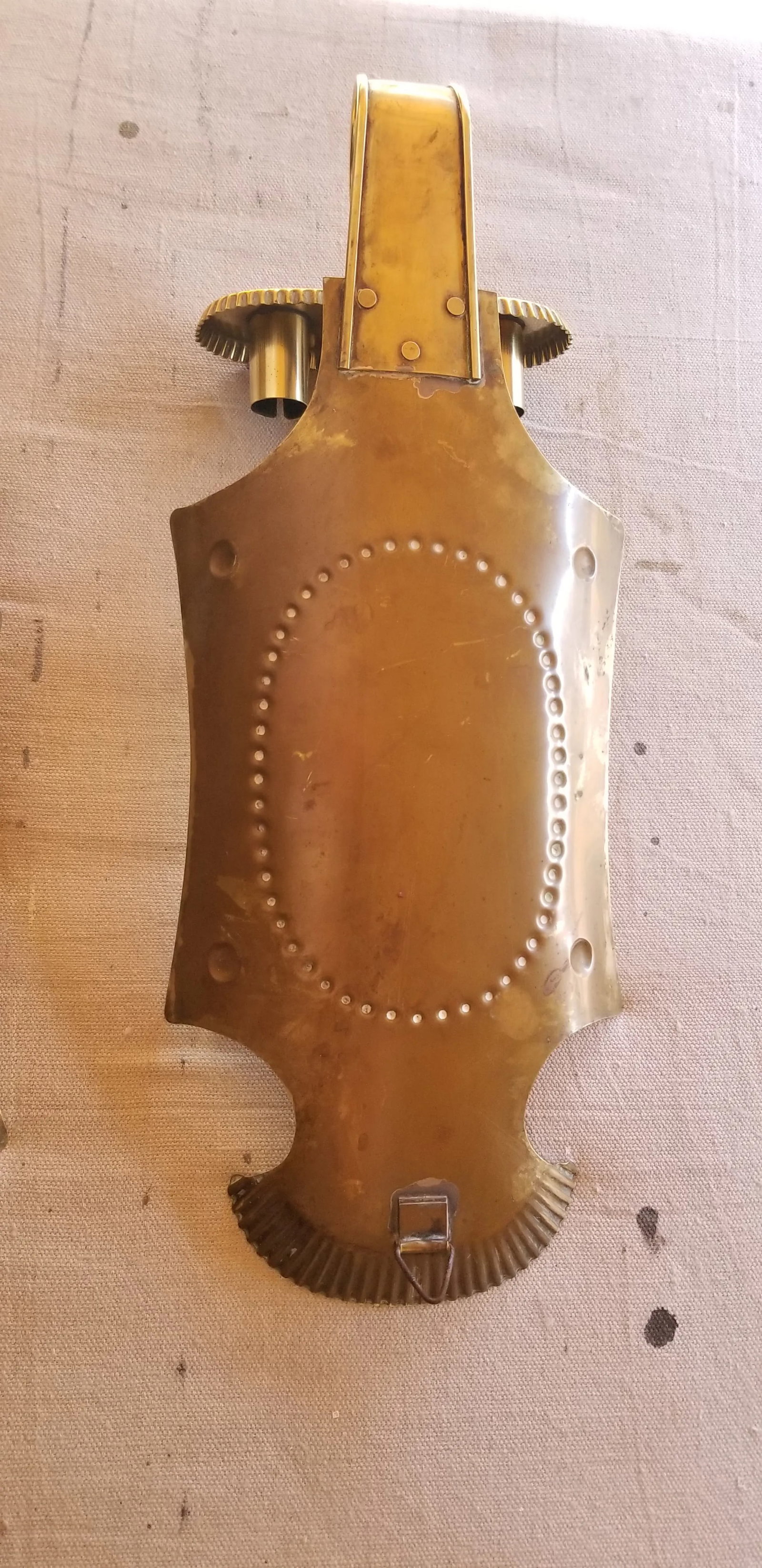 Mid-Century Brass Candles Wall Sconces - a Pair - 5
