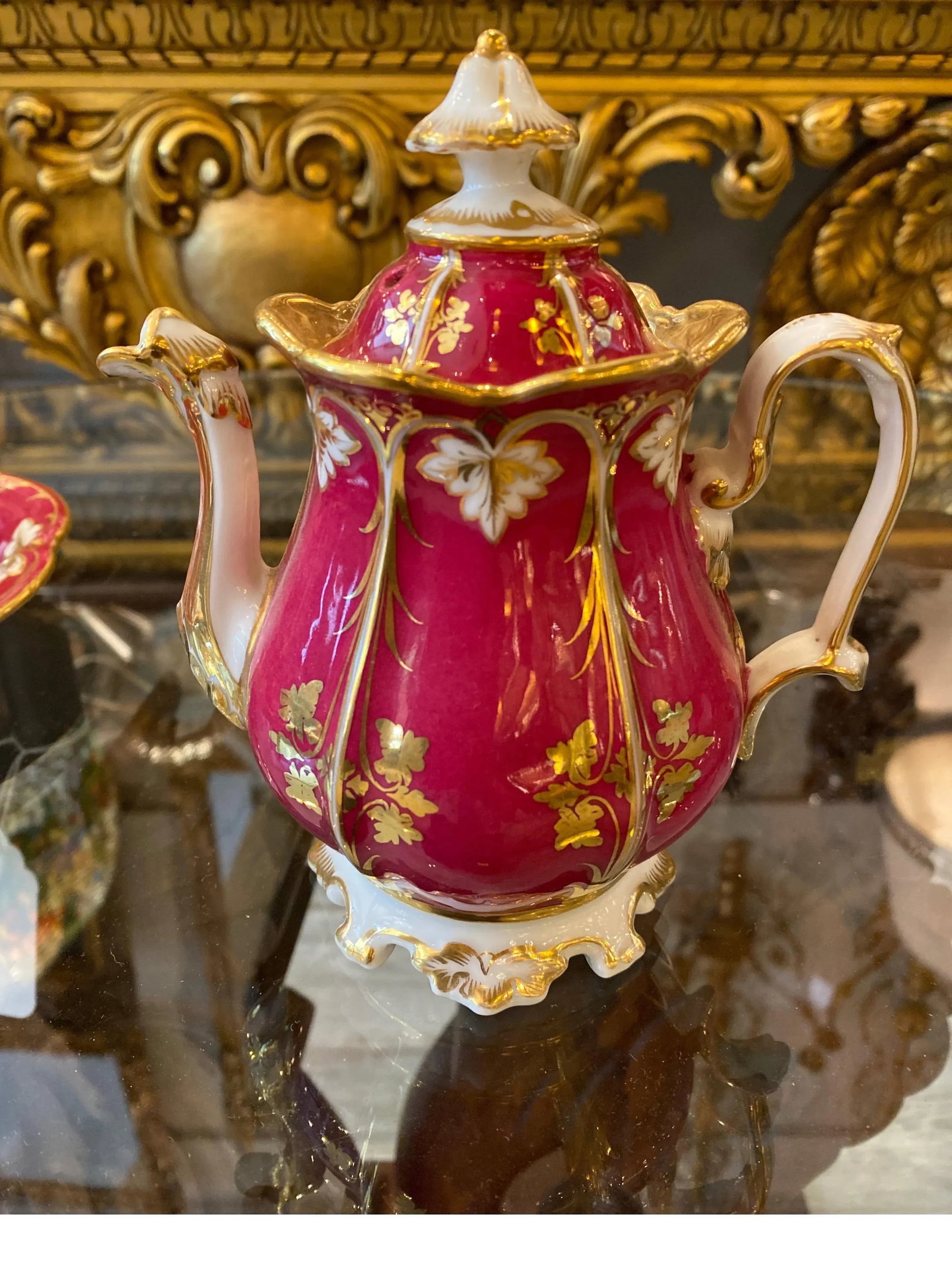 Circa 1875 French Porcelain Tete a Tete Tea Set- 6 Pieces - 11