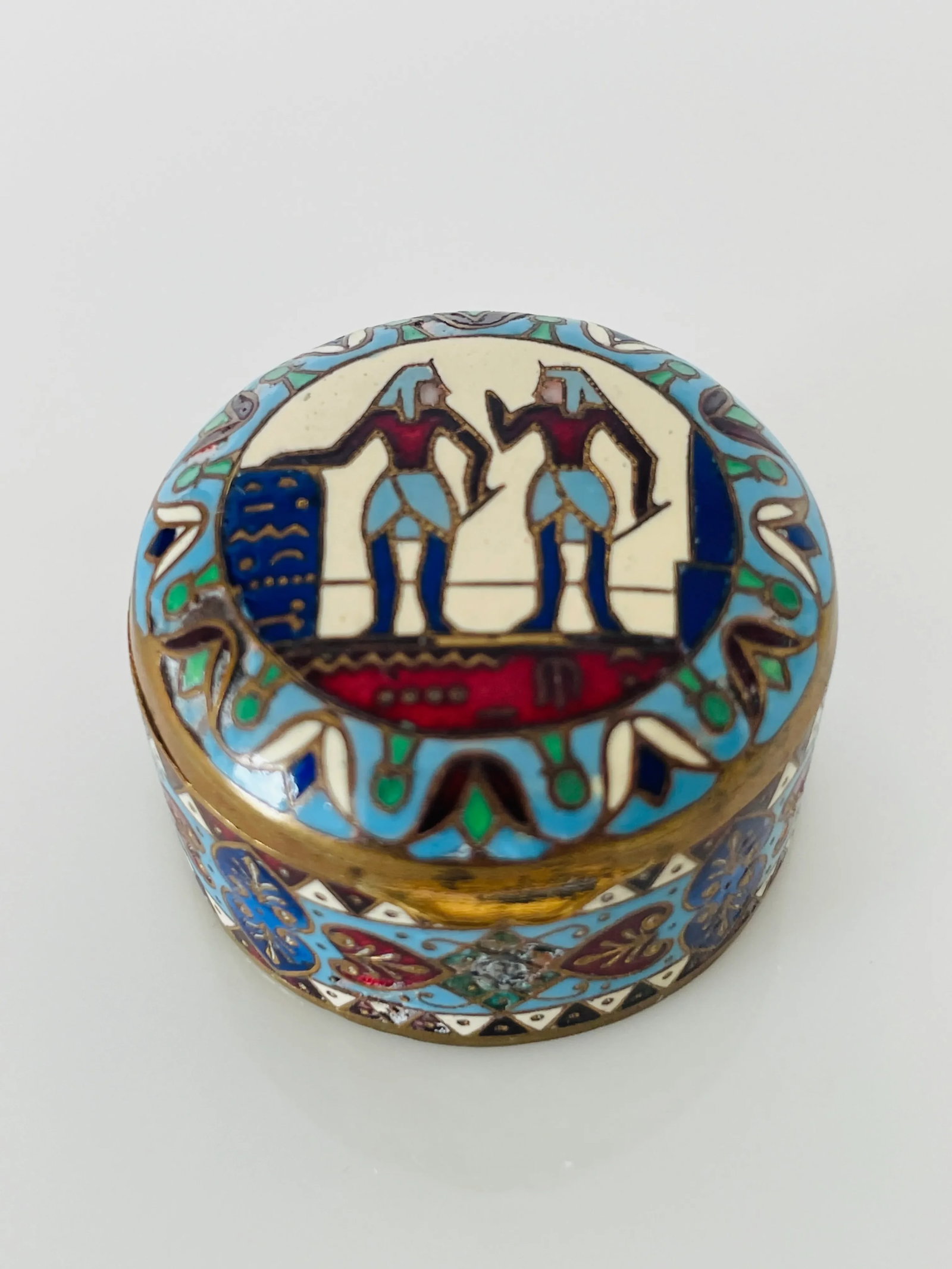 19th Century Egyptian Revival Style Russian Enamel Snuff Box - 2