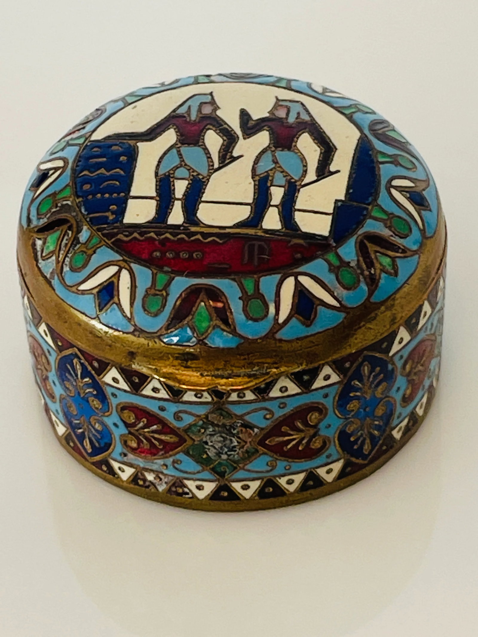 19th Century Egyptian Revival Style Russian Enamel Snuff Box - 8