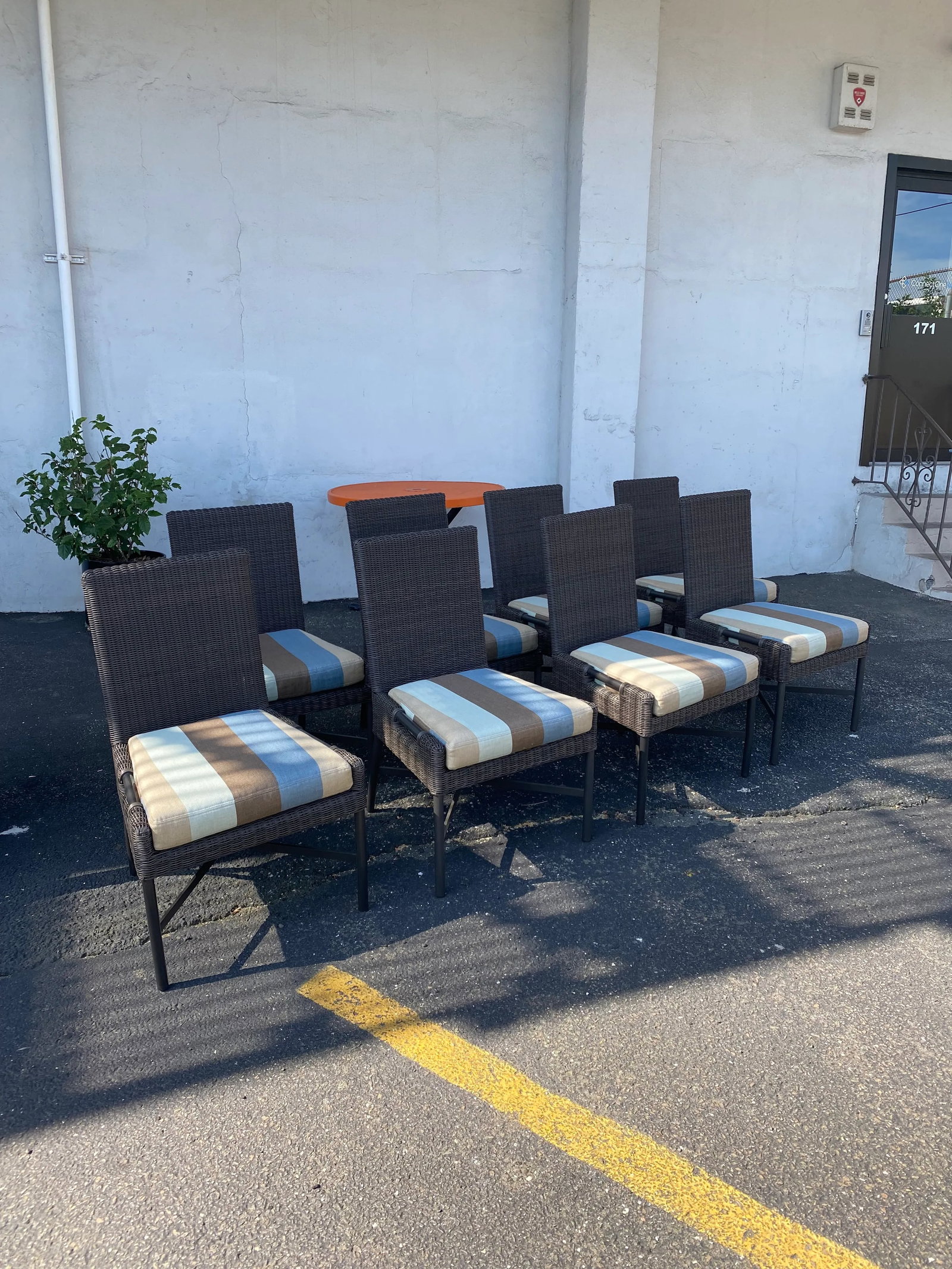 McGuire Thomas Pheasant for Baker Woven Resin Side Chairs- Set of 8 - 10