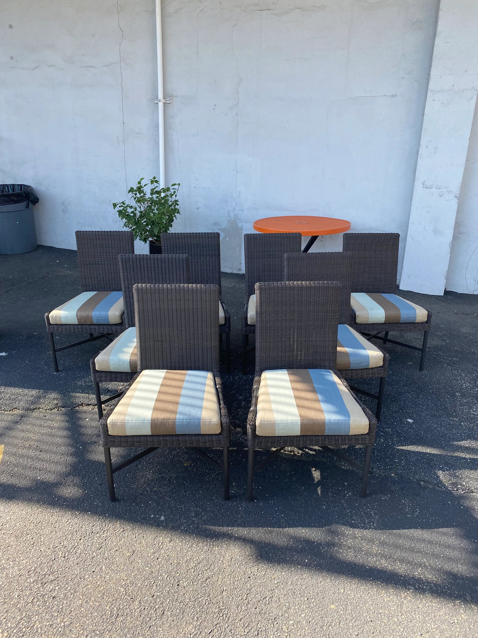 McGuire Thomas Pheasant for Baker Woven Resin Side Chairs- Set of 8 - 11