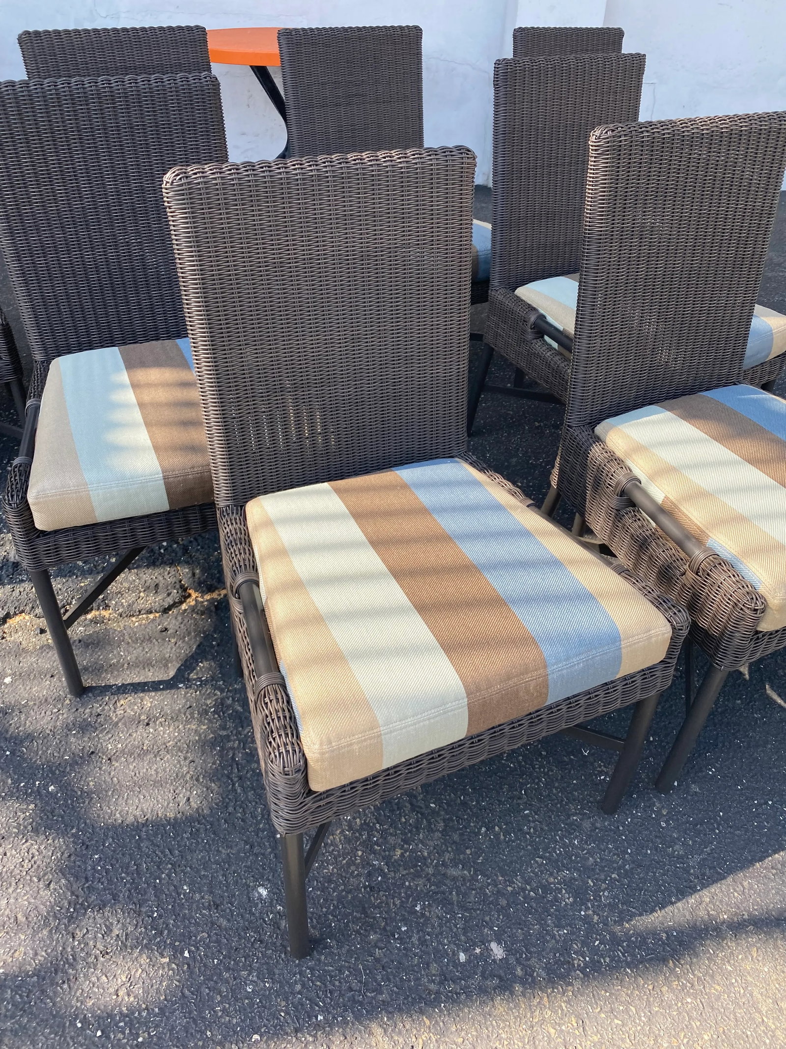 McGuire Thomas Pheasant for Baker Woven Resin Side Chairs- Set of 8 - 2