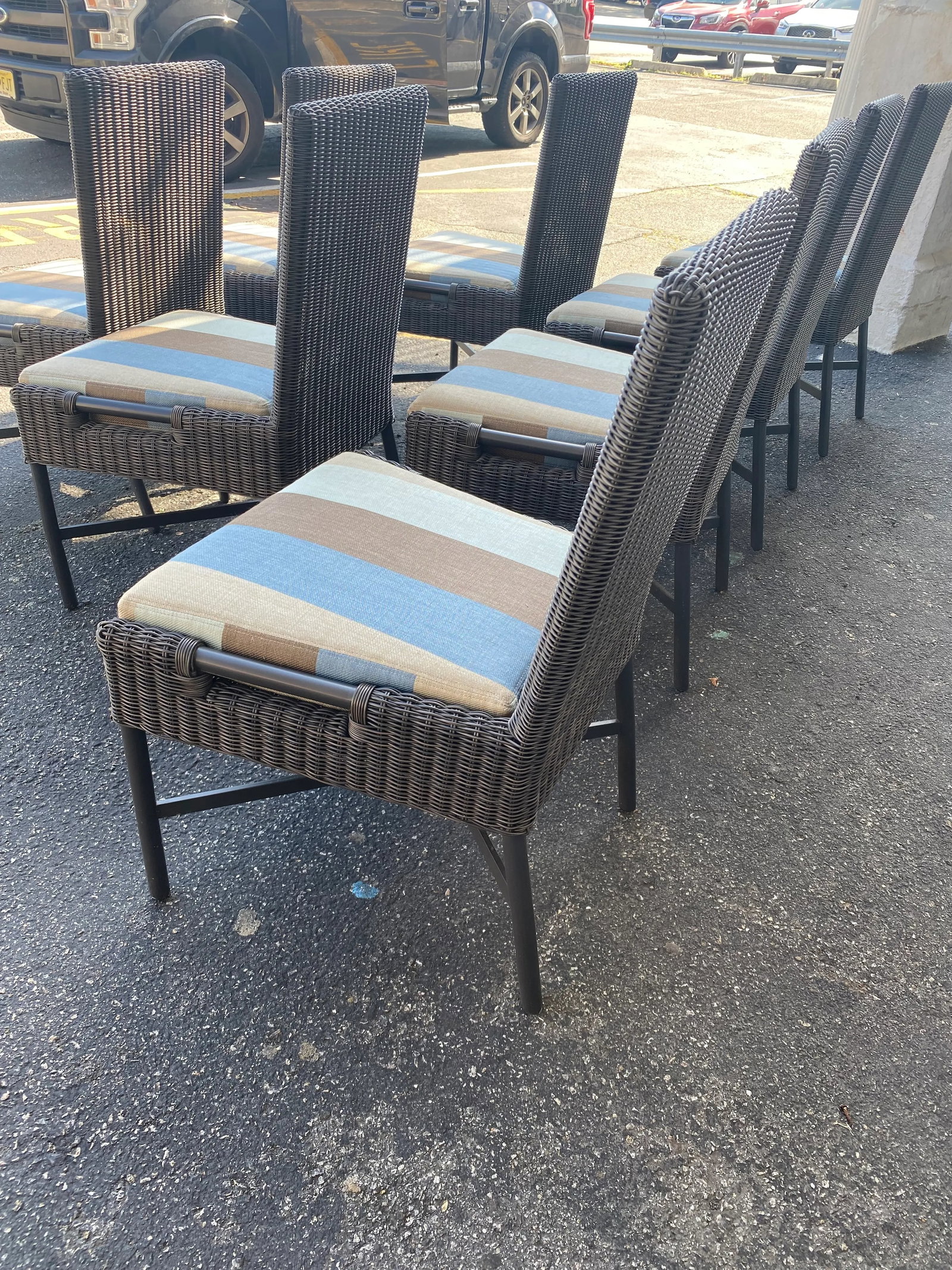 McGuire Thomas Pheasant for Baker Woven Resin Side Chairs- Set of 8 - 6