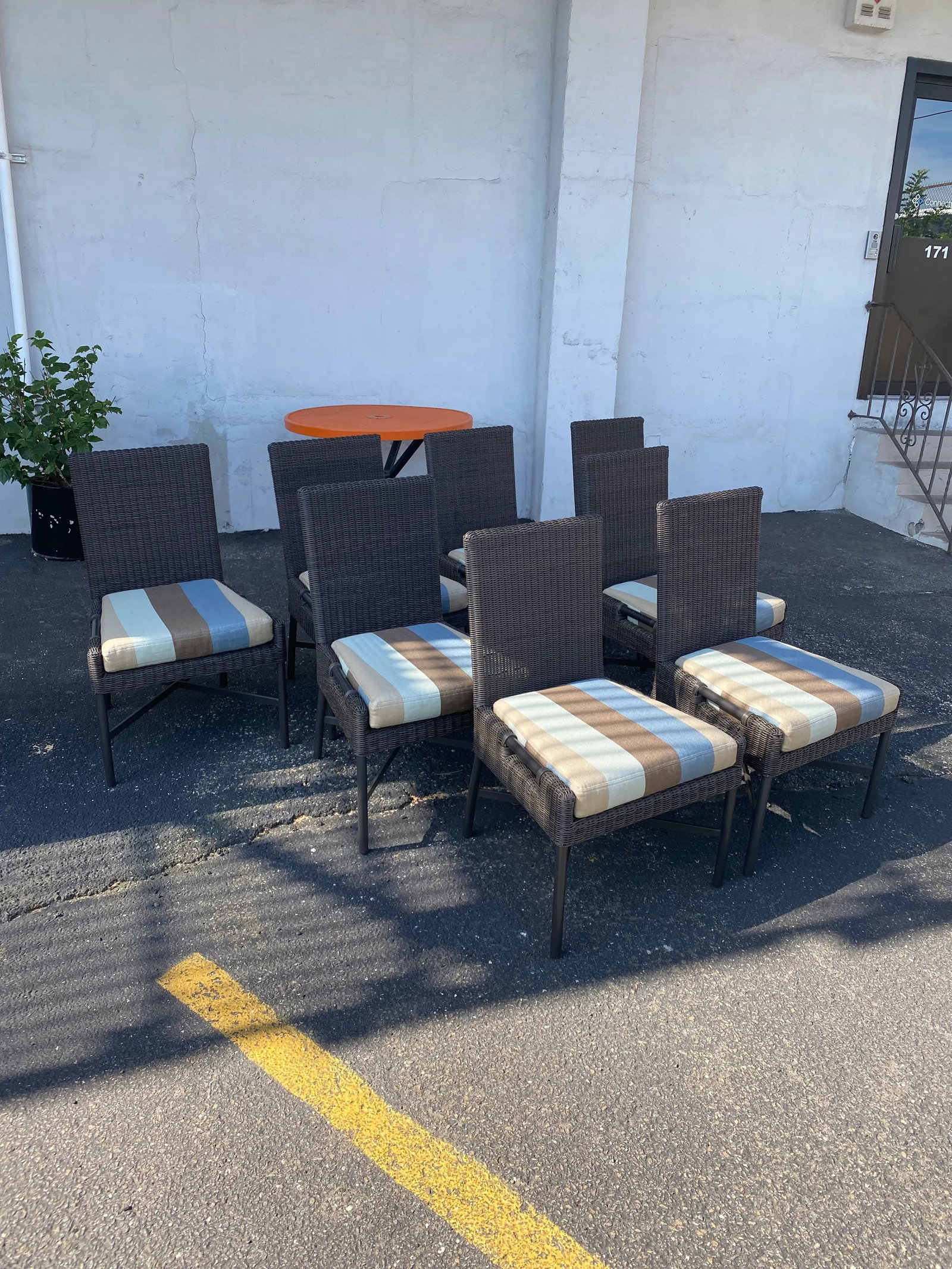 McGuire Thomas Pheasant for Baker Woven Resin Side Chairs- Set of 8 - 9