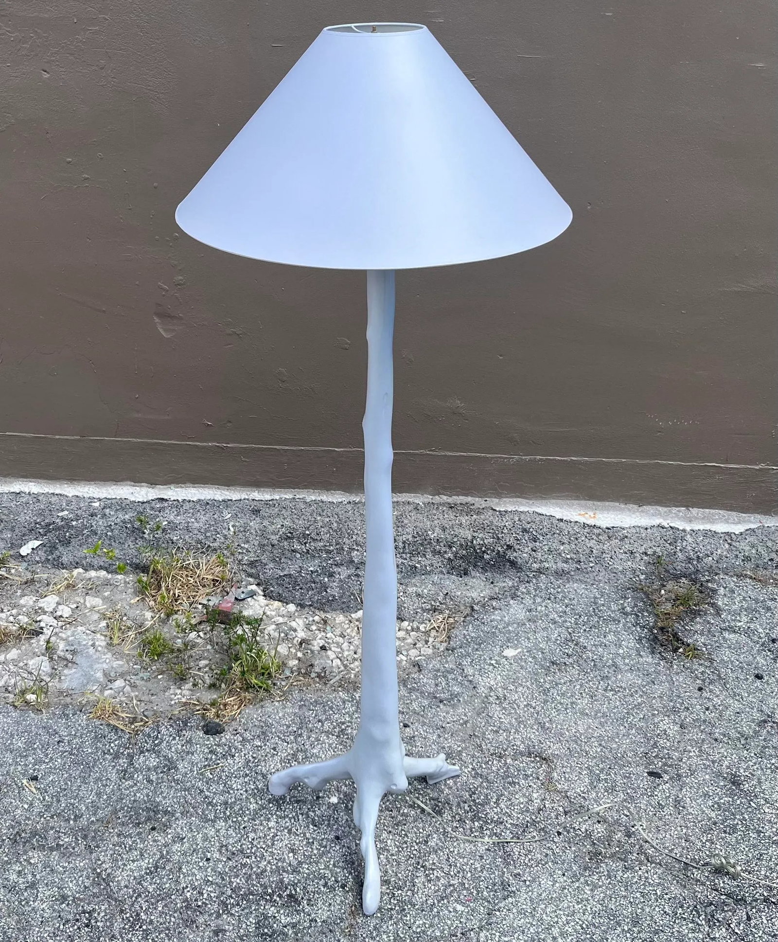Serge Roche Style Faux Bois Floor Lamp - 6