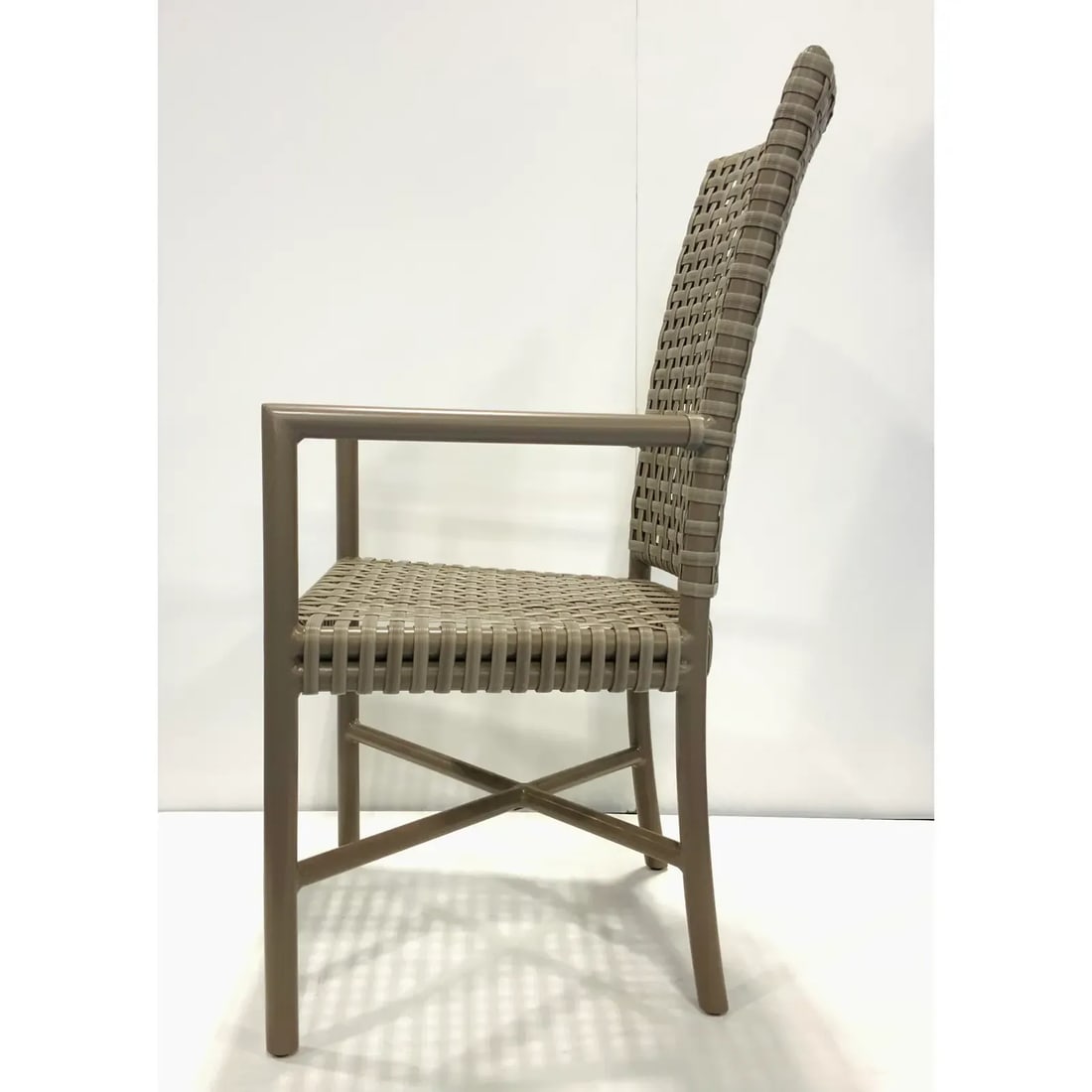 Baker McGuire Gray Woven Resin Outdoor Tall Back Dining Chair - 2