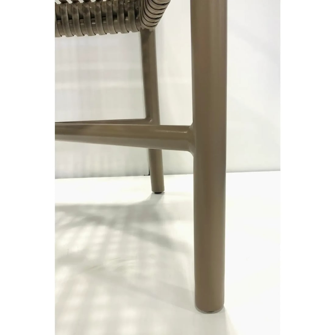 Baker McGuire Gray Woven Resin Outdoor Tall Back Dining Chair - 4