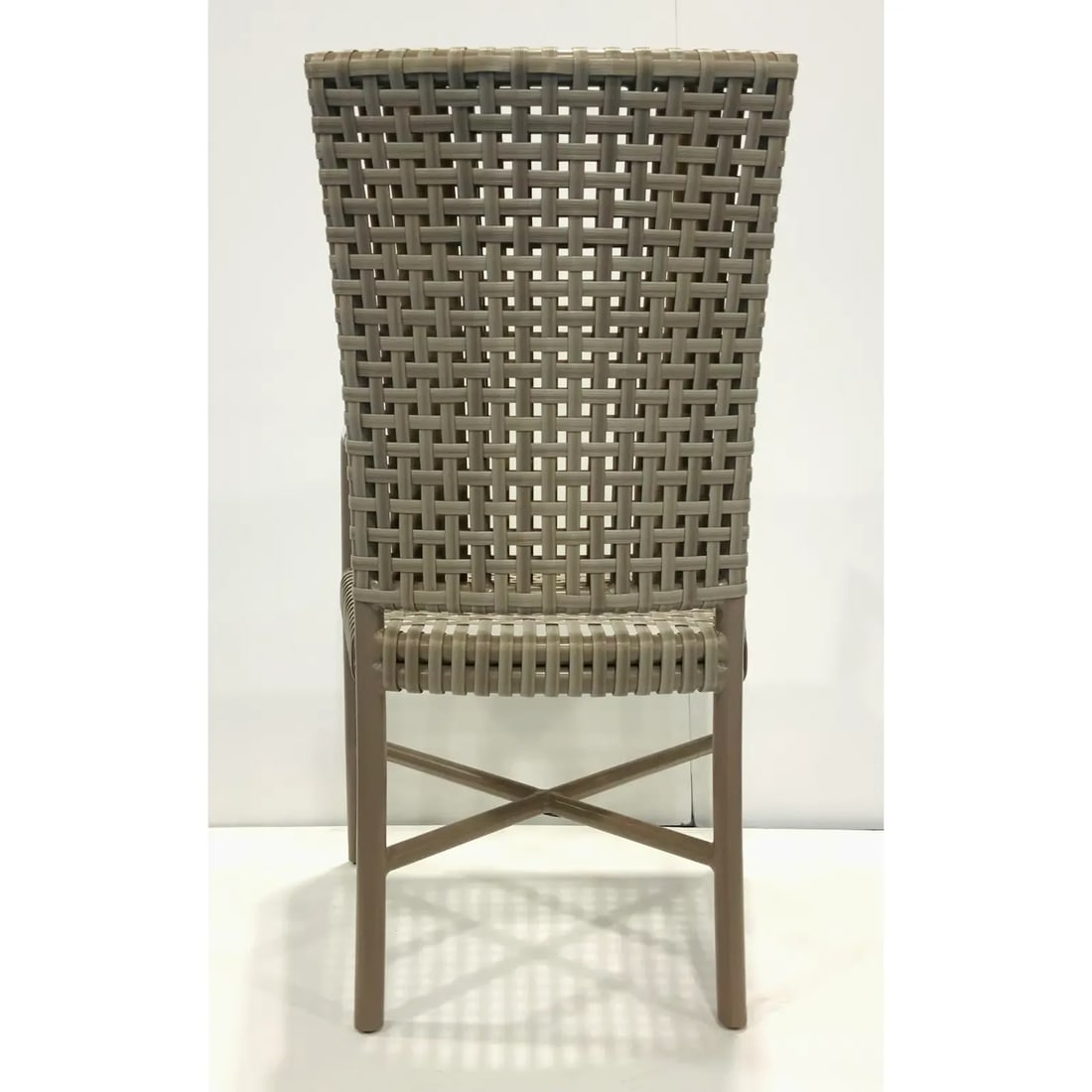 Baker McGuire Gray Woven Resin Outdoor Tall Back Dining Chair - 5