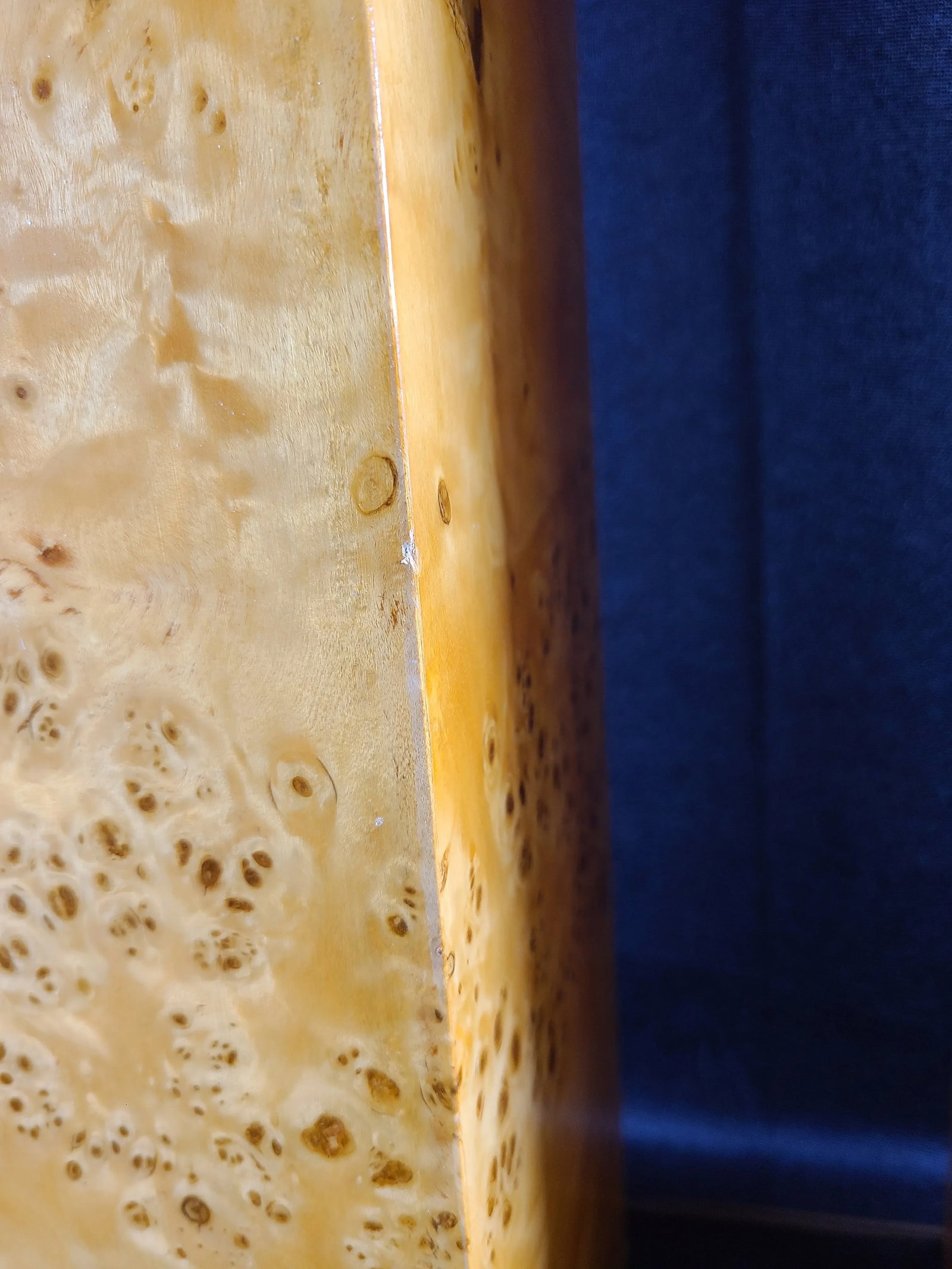 1960s Tall Rectangular Natural Burl Wood Veneer Lamps, Pair - 6