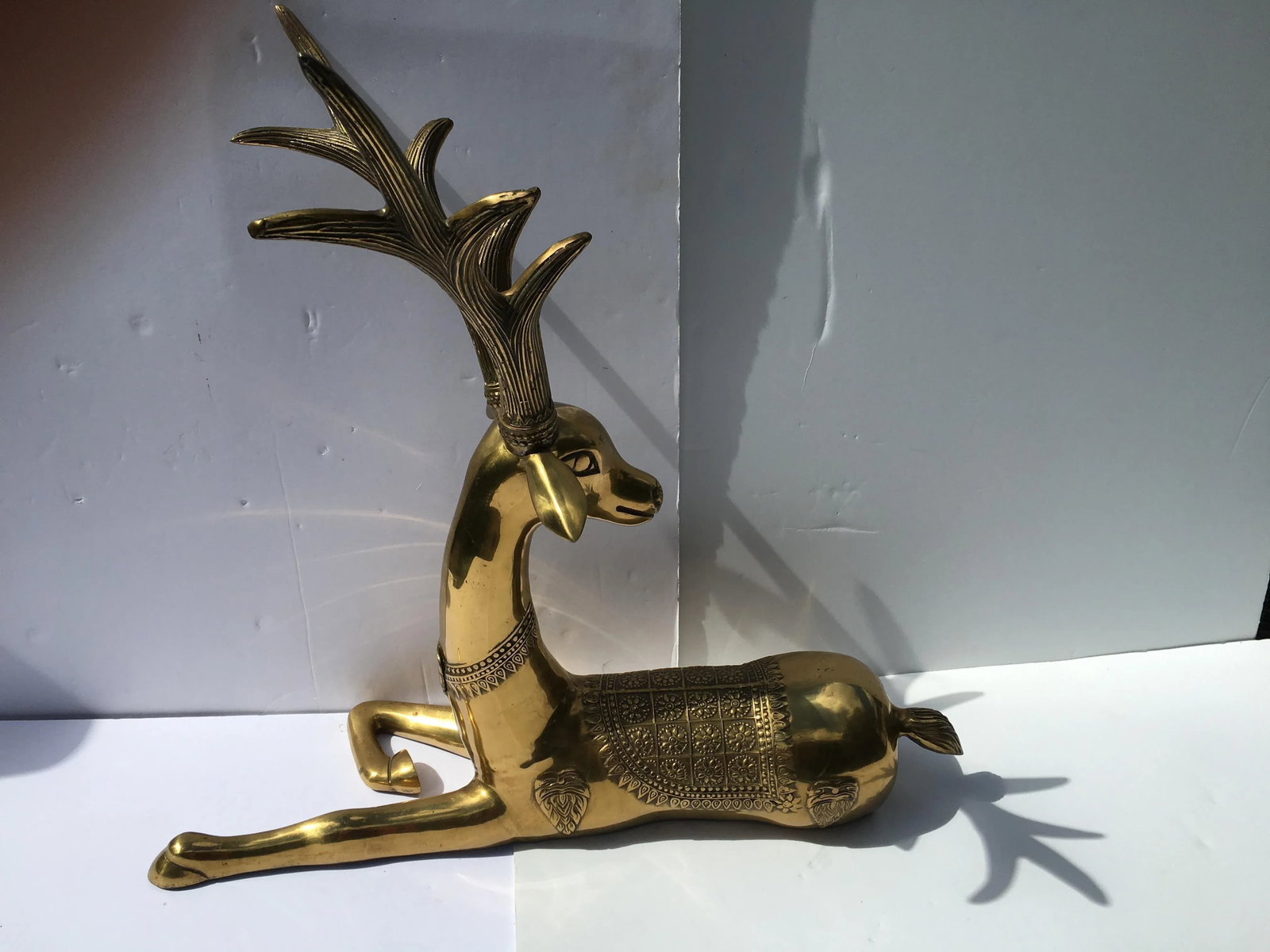 1970s Recumbent Brass Deer - 6