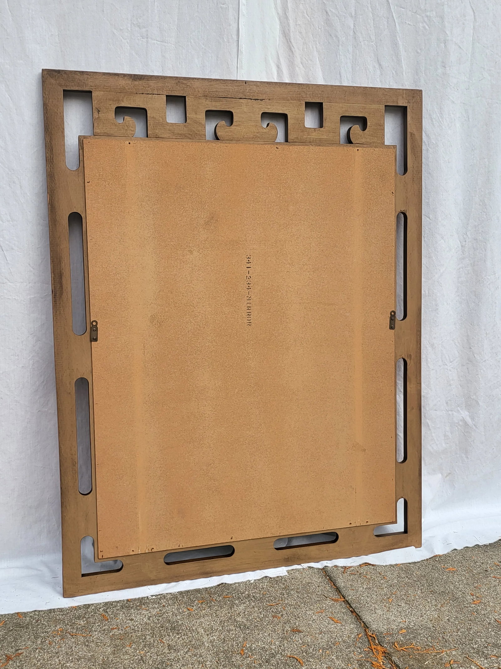 1960s Century Furniture Solid Wood Asian Wall Mirror - 11
