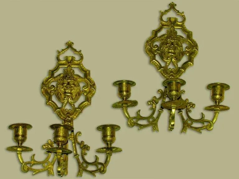 Late 19th Century French Bronze Sconces - a Pair - 2