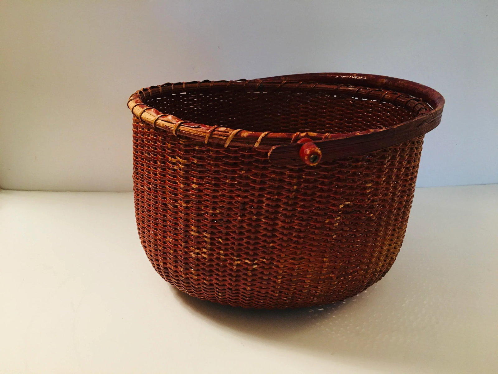 1993 Nantucket Basket with Inlaid Penny, Dated - 2