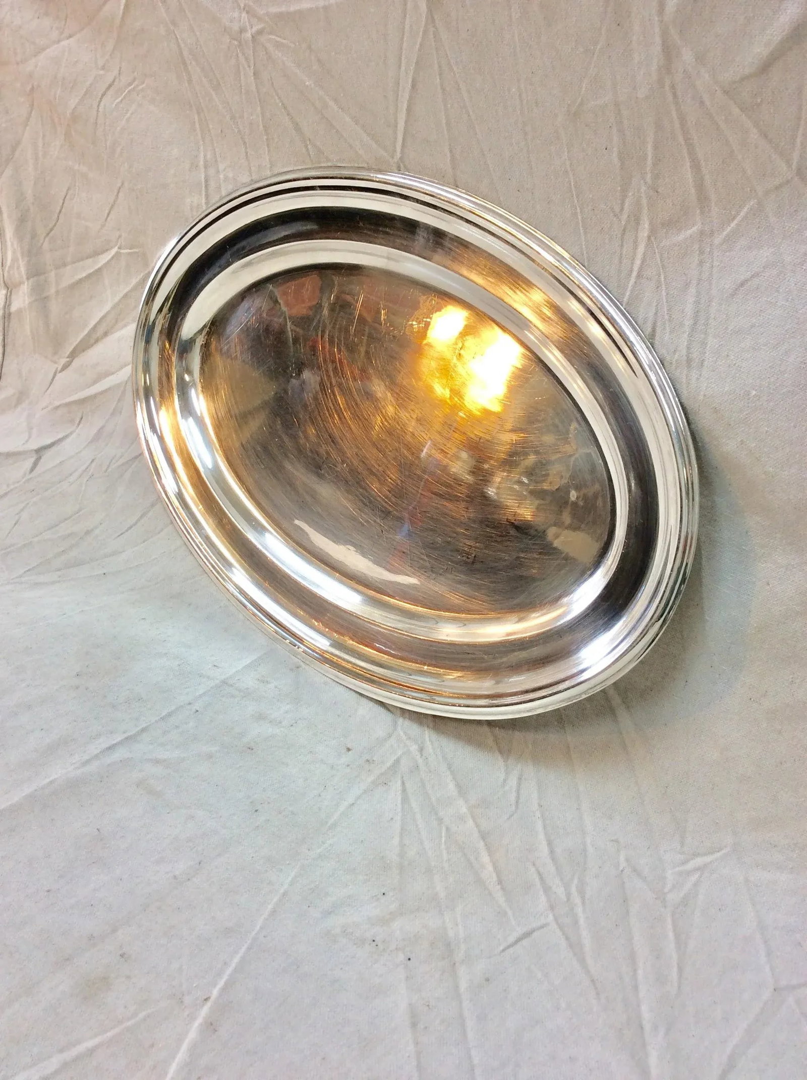 Early 20th Century French Hotel Silver Silverplate Serving Platter - 3