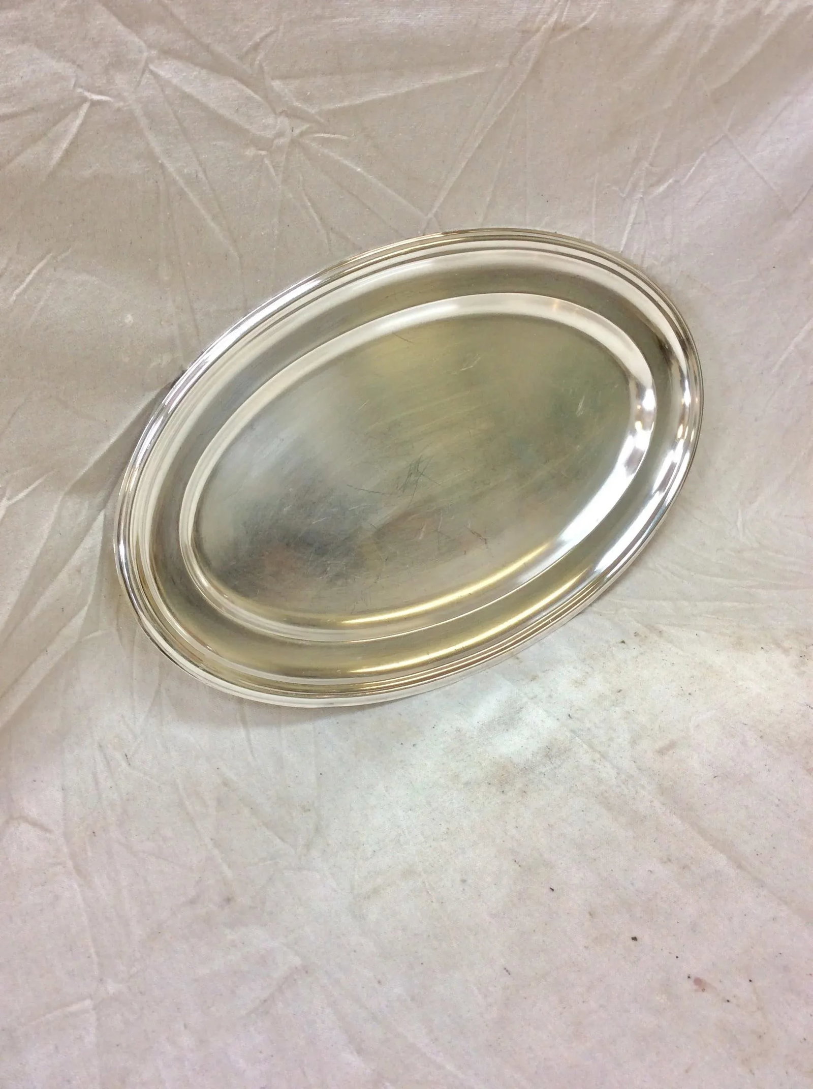 Early 20th Century French Hotel Silver Silverplate Serving Platter - 2