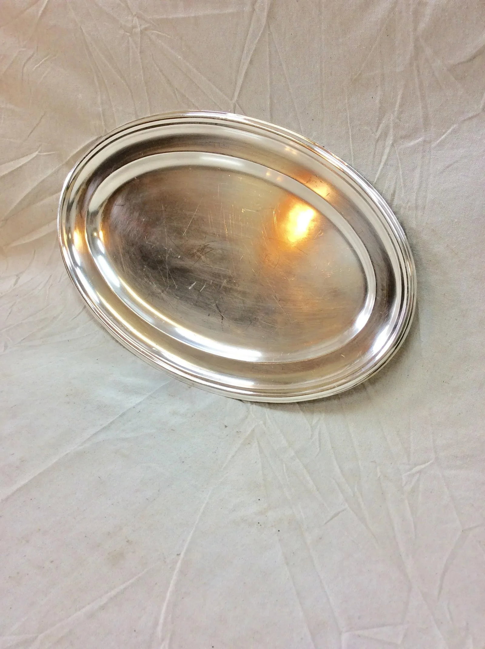 Early 20th Century French Hotel Silver Silverplate Serving Platter - 3