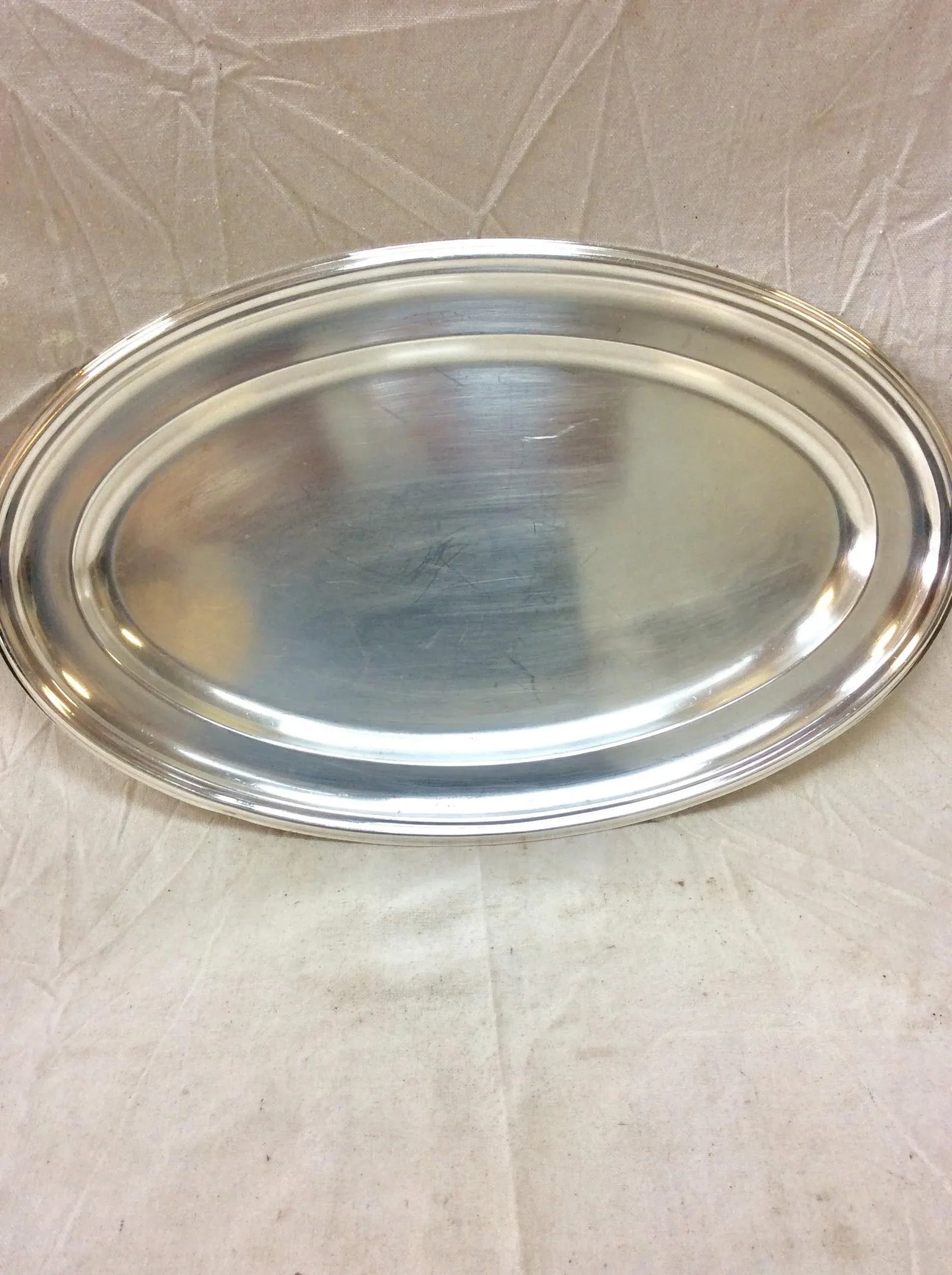 Early 20th Century French Hotel Silver Silverplate Serving Platter - 4