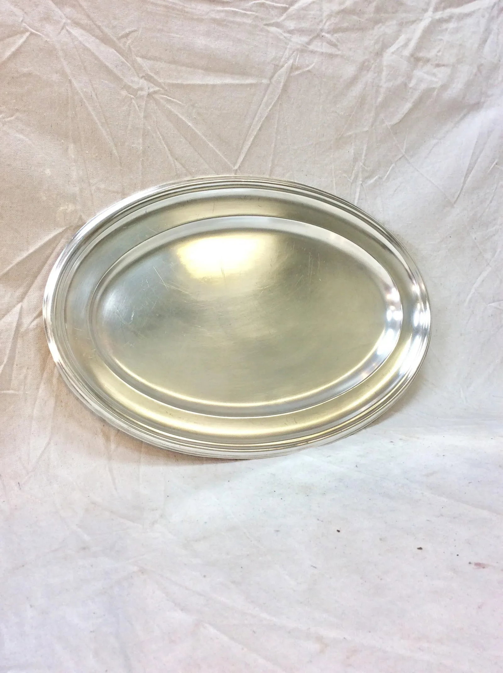 Early 20th Century French Hotel Silver Silverplate Serving Platter - 2