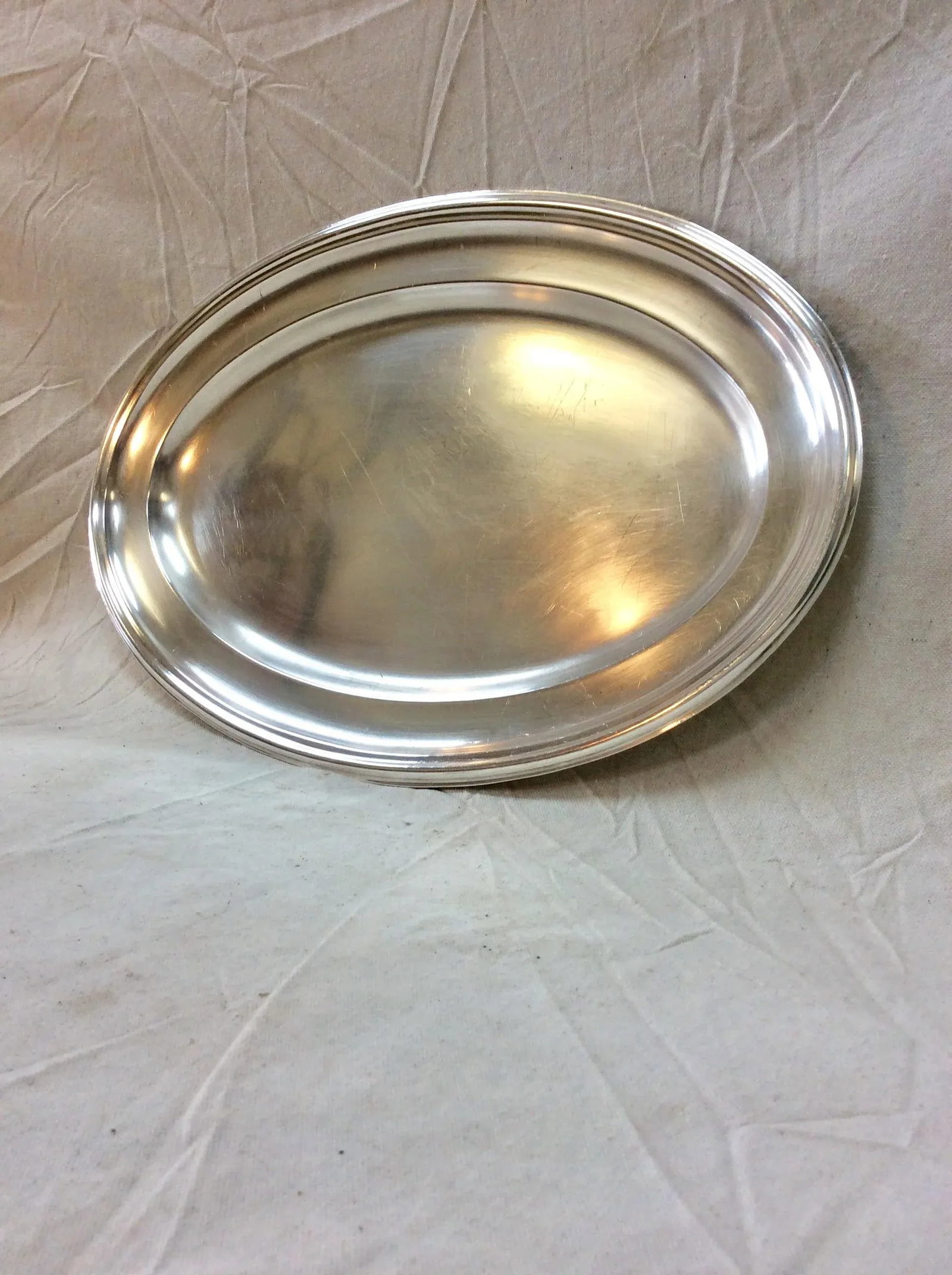 Early 20th Century French Hotel Silver Silverplate Serving Platter - 3
