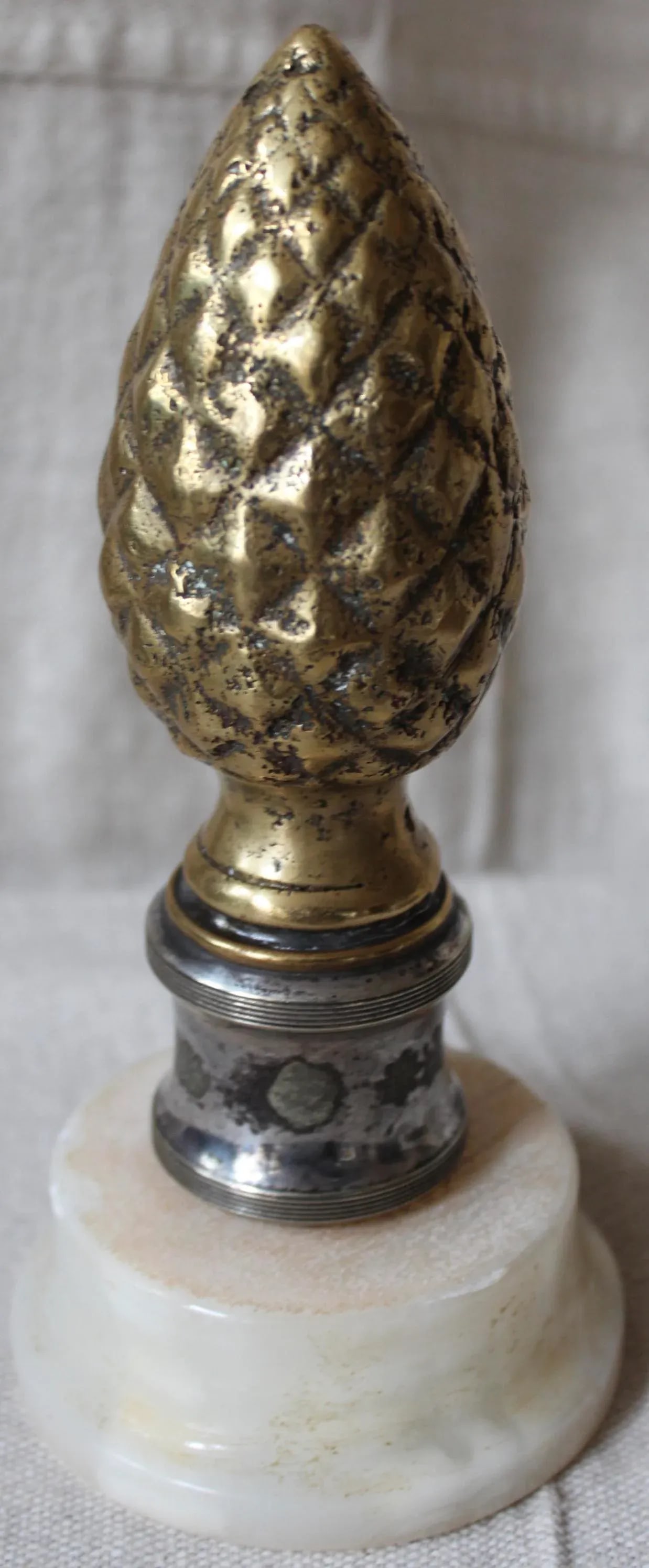 Bronze & Silver-Plate Finial - 2