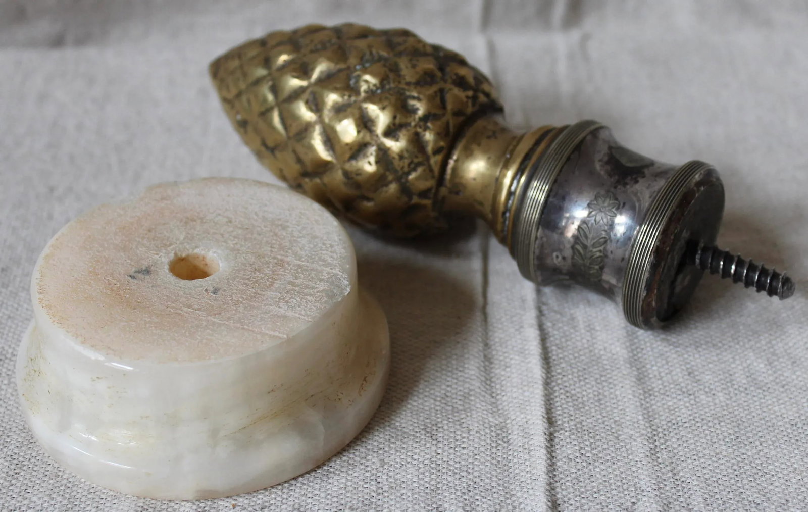 Bronze & Silver-Plate Finial - 5