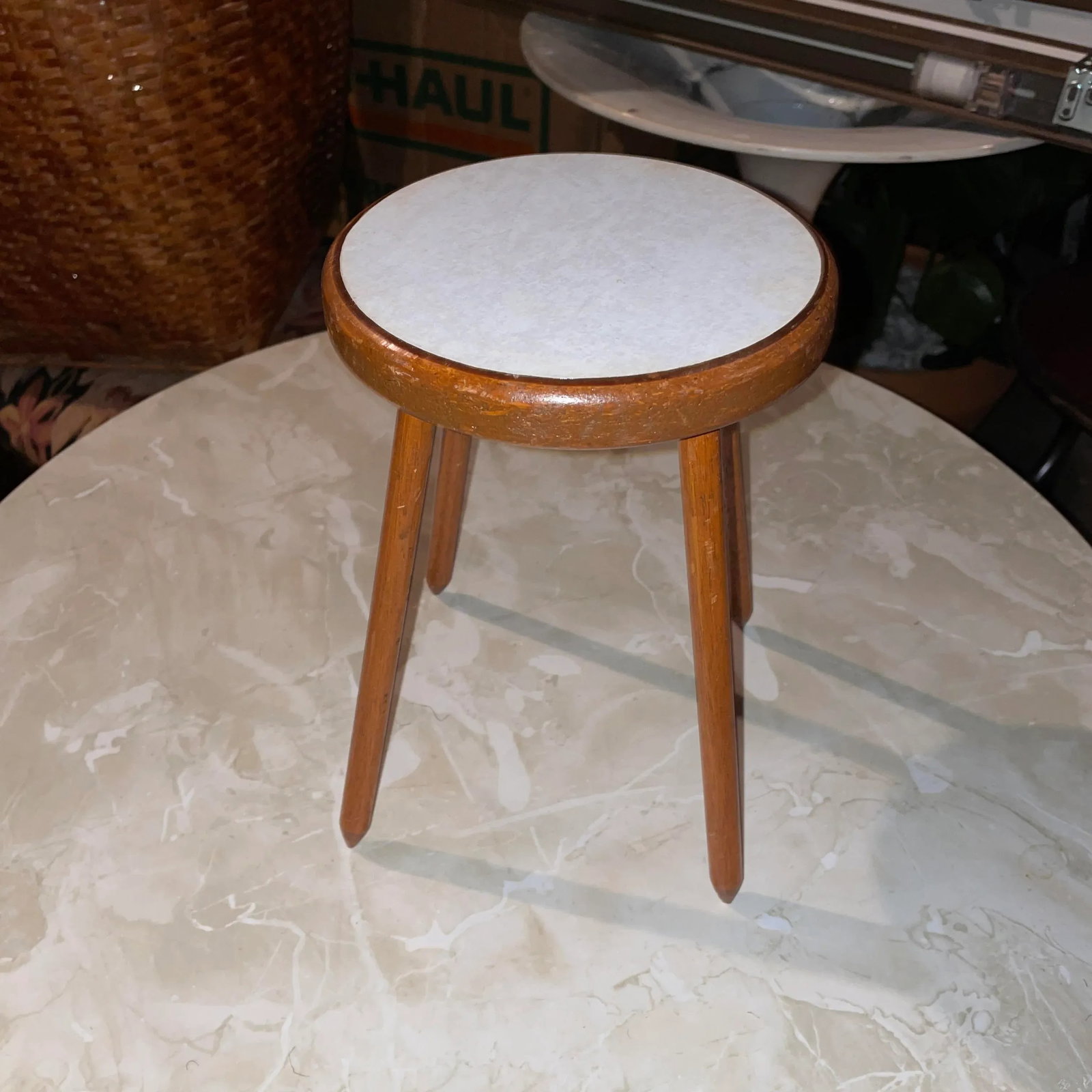 1970s Pencil Legged Plant Stand With Formica Top - 2