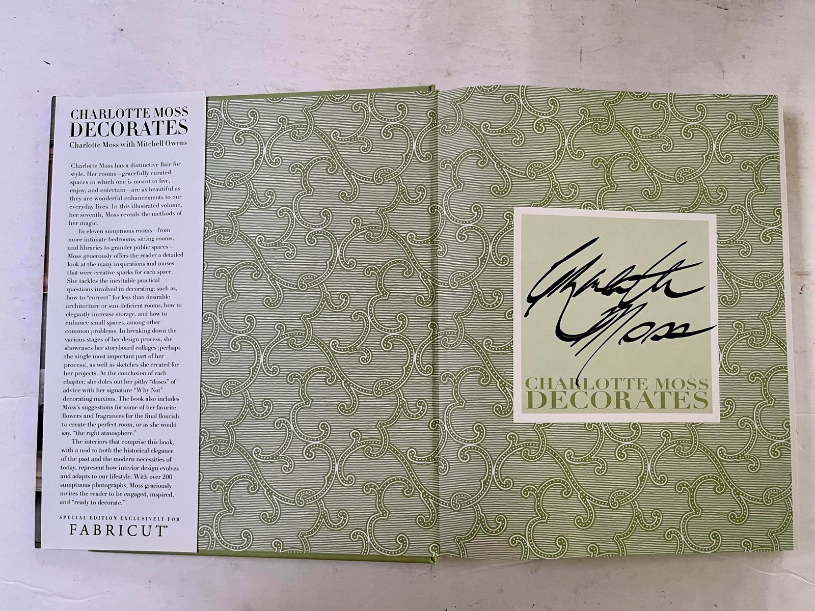2011 "Charlotte Moss Decorates" Rizzoli First Edition Book Signed by the Author - 2