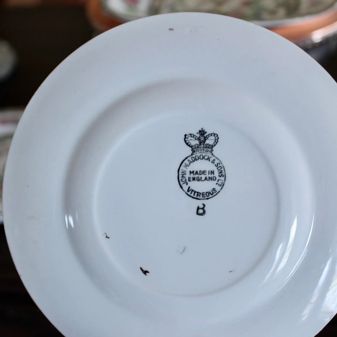 "Indian Tree" Pattern Porcelain Dessert/Bread Plate Set, 8 Pieces - 10