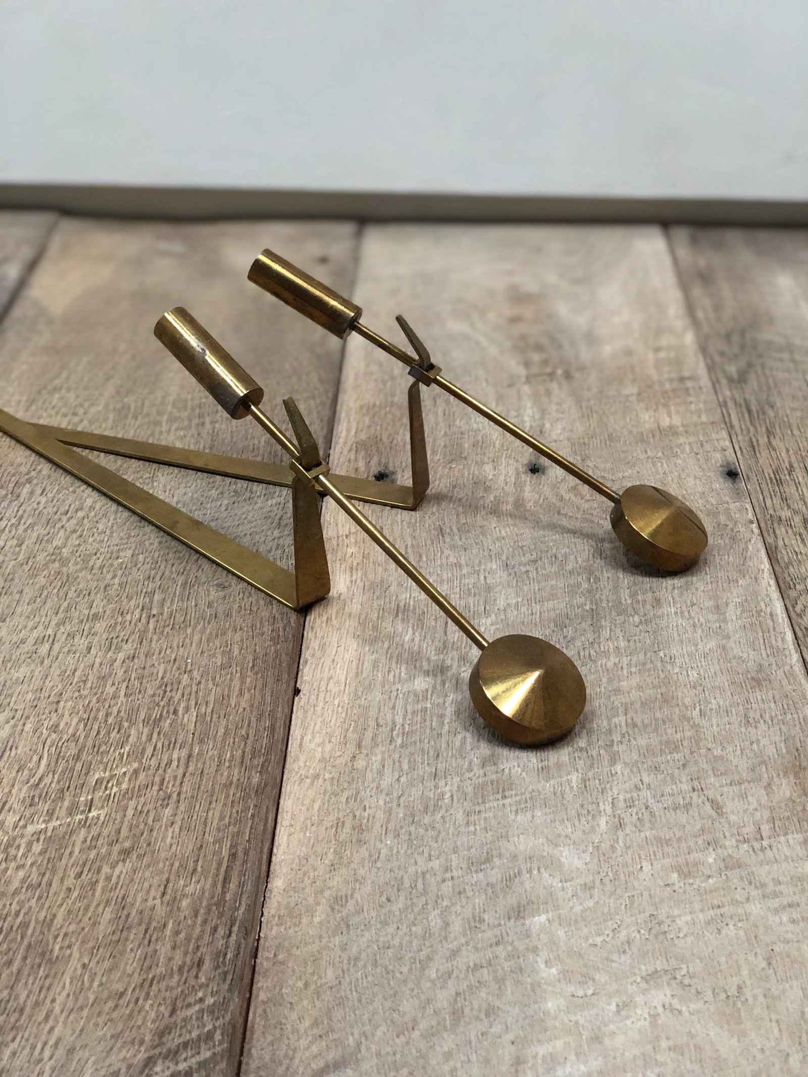 1950s Pierre Forsell Wall-Mounted Sconce Candle Holders for Skultuna 1607 Made in Sweden - a Pair - 2