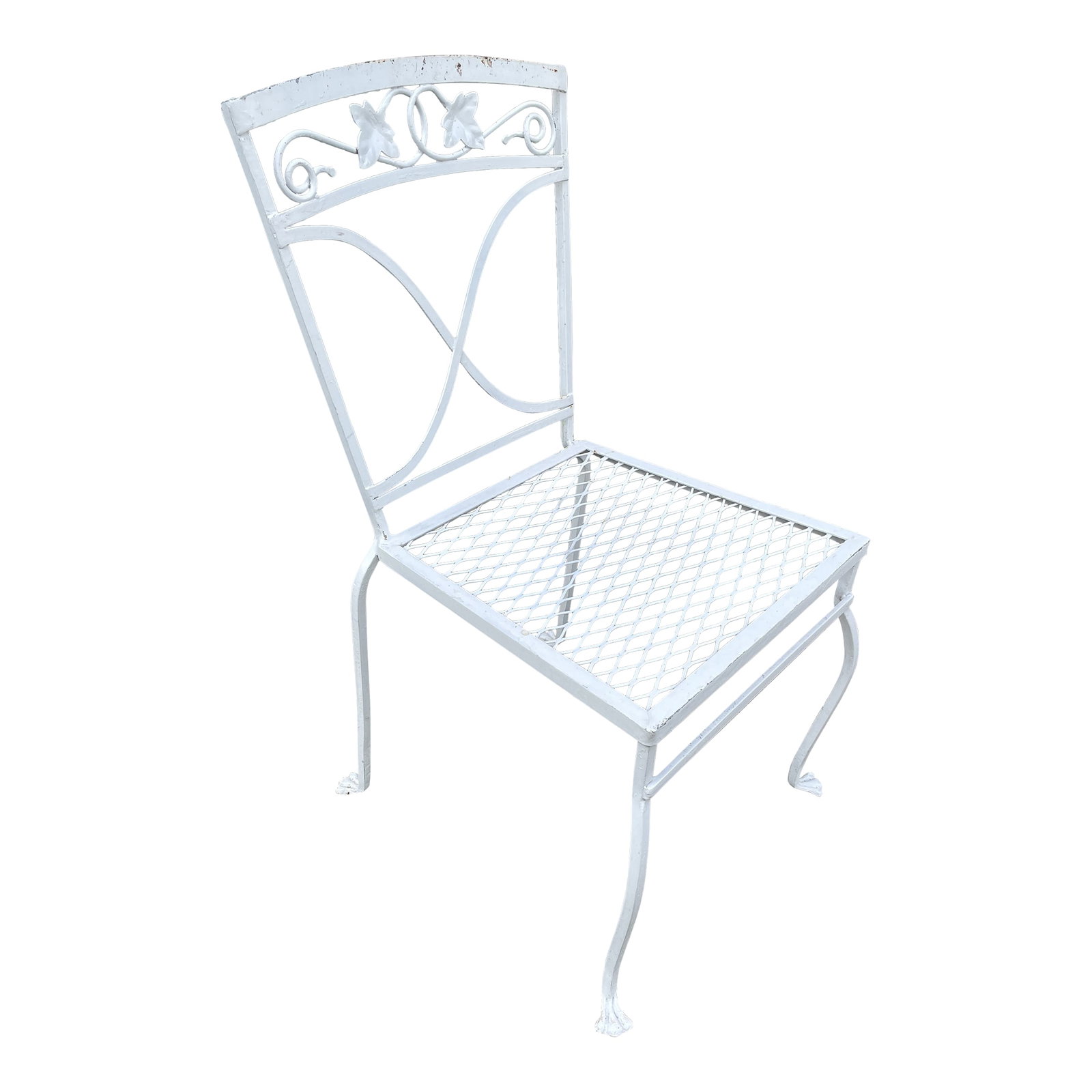 Vintage Salterini Maple Leaf Mount Vernon Wrought Iron Dining Chair: Vintage Salterini Maple Leaf Mount Vernon Wrought Iron Dining Chair Add this beautiful chair to your dining set for extra seating. Perfect addition to any garden, deck, or patio. Suitable for indoor d