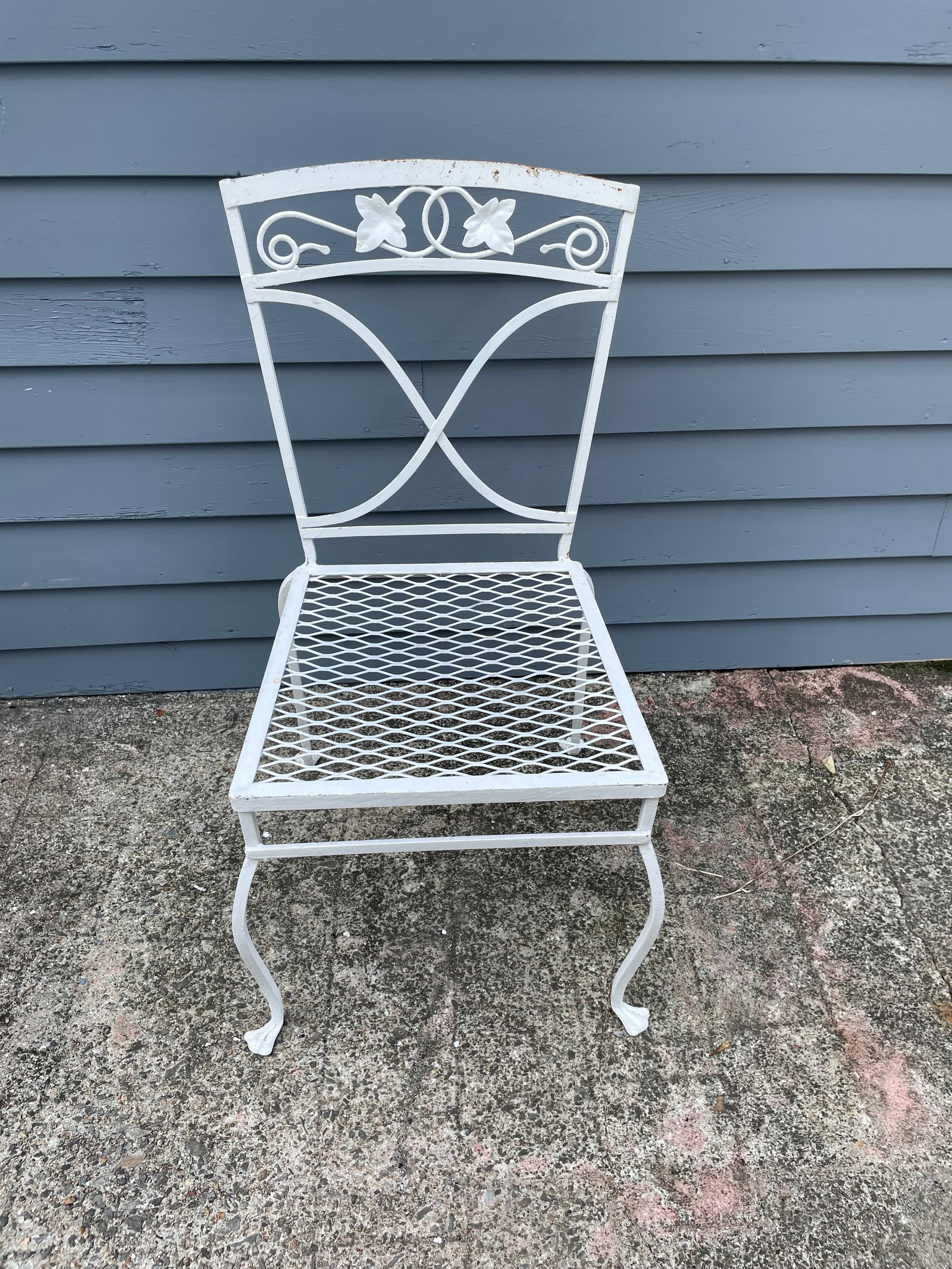 Vintage Salterini Maple Leaf Mount Vernon Wrought Iron Dining Chair - 2