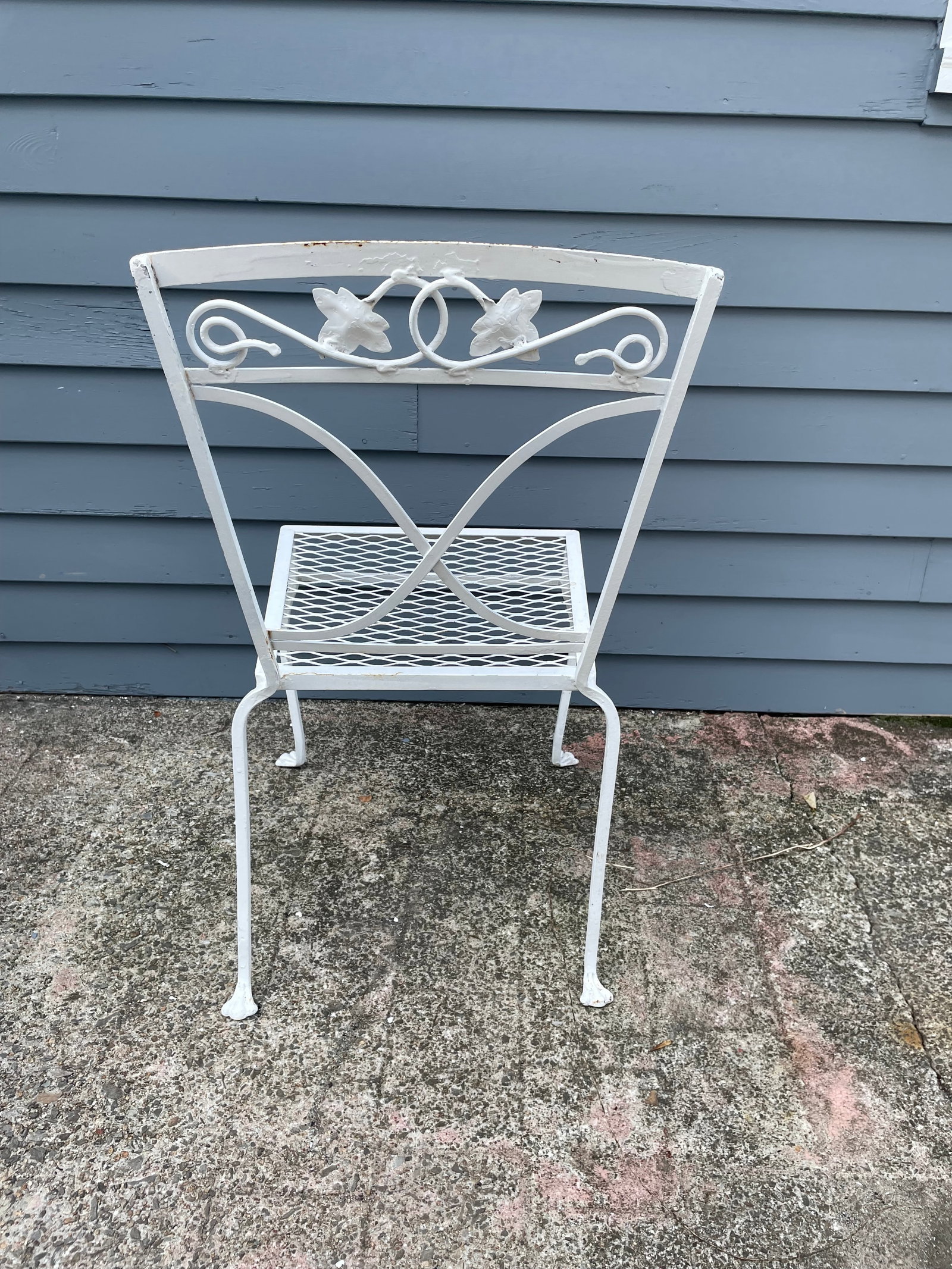 Vintage Salterini Maple Leaf Mount Vernon Wrought Iron Dining Chair - 4